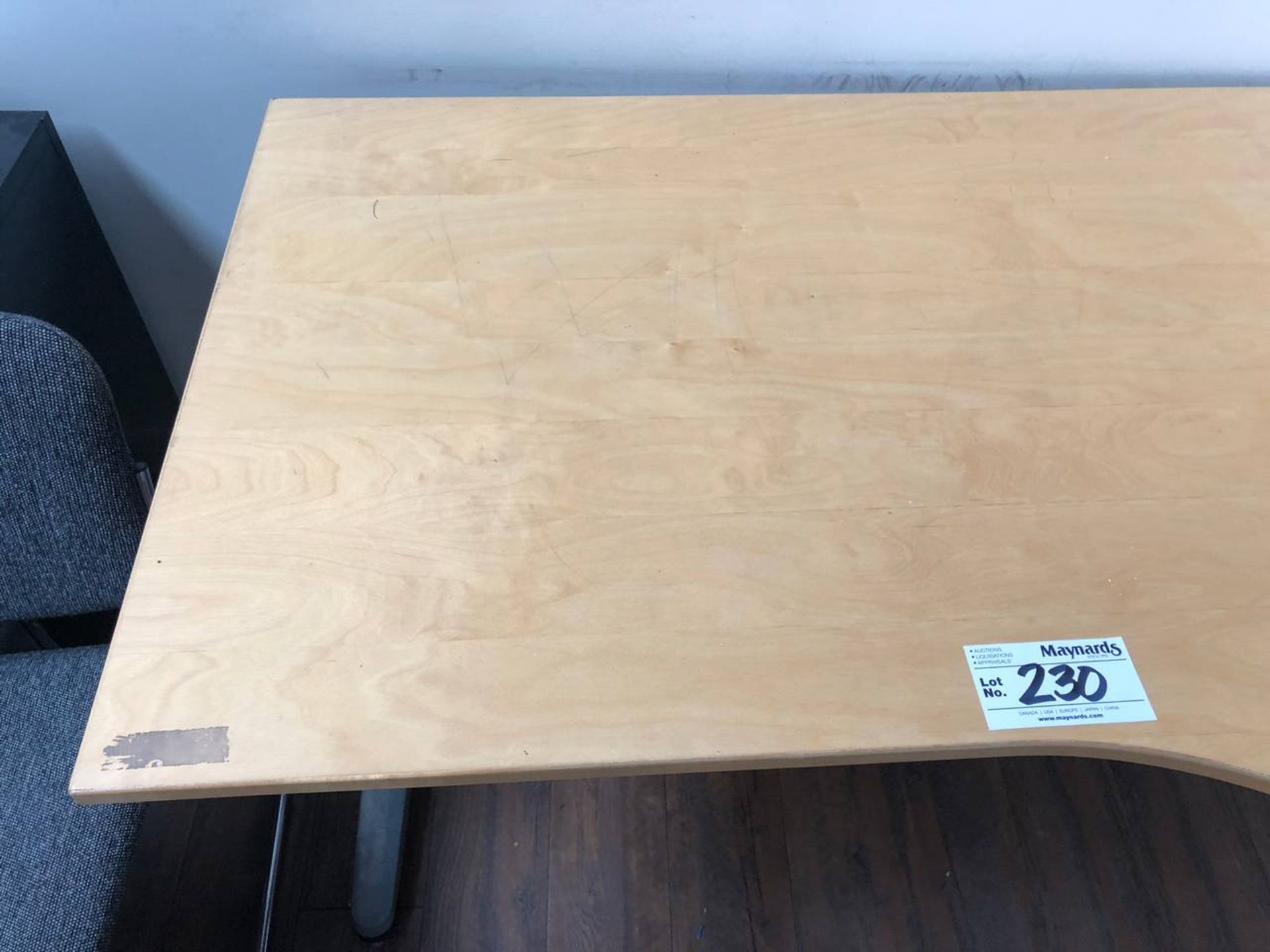 Ikea corner maple desk, - Image 2 of 4