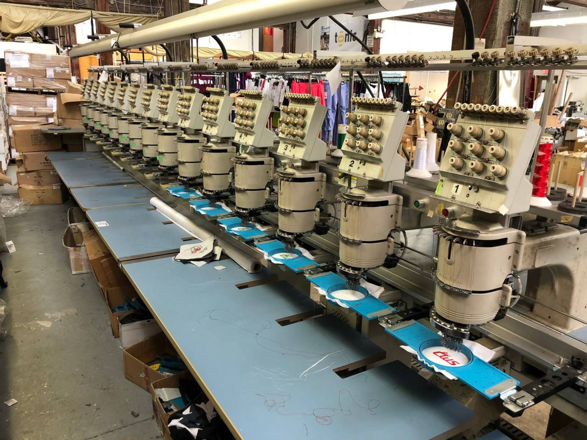 1995 BARUDAN NSME-YN-15 15 Head Embroidery Machine,