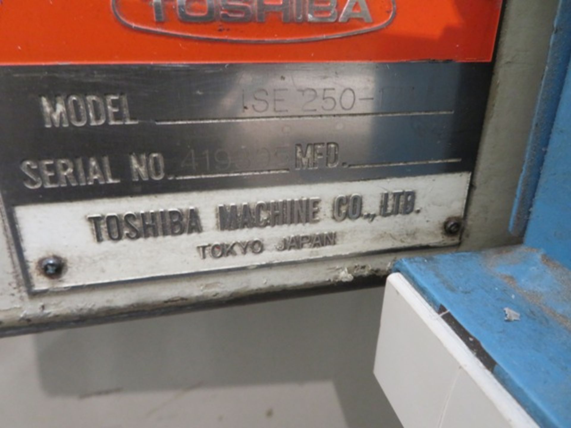 250 Ton 30 oz Toshiba ISE250-17A Injection Molding Machine, 1984, SN 419805 - Bild 7 aus 8