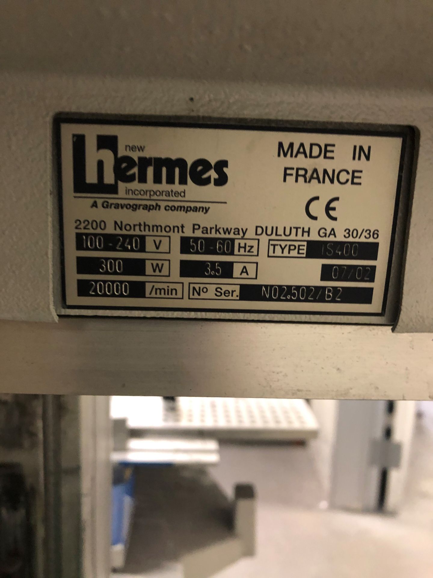 New Hermes IS400 CNC Engraver, s/n 2.502/B2, New 2002 - Image 9 of 9