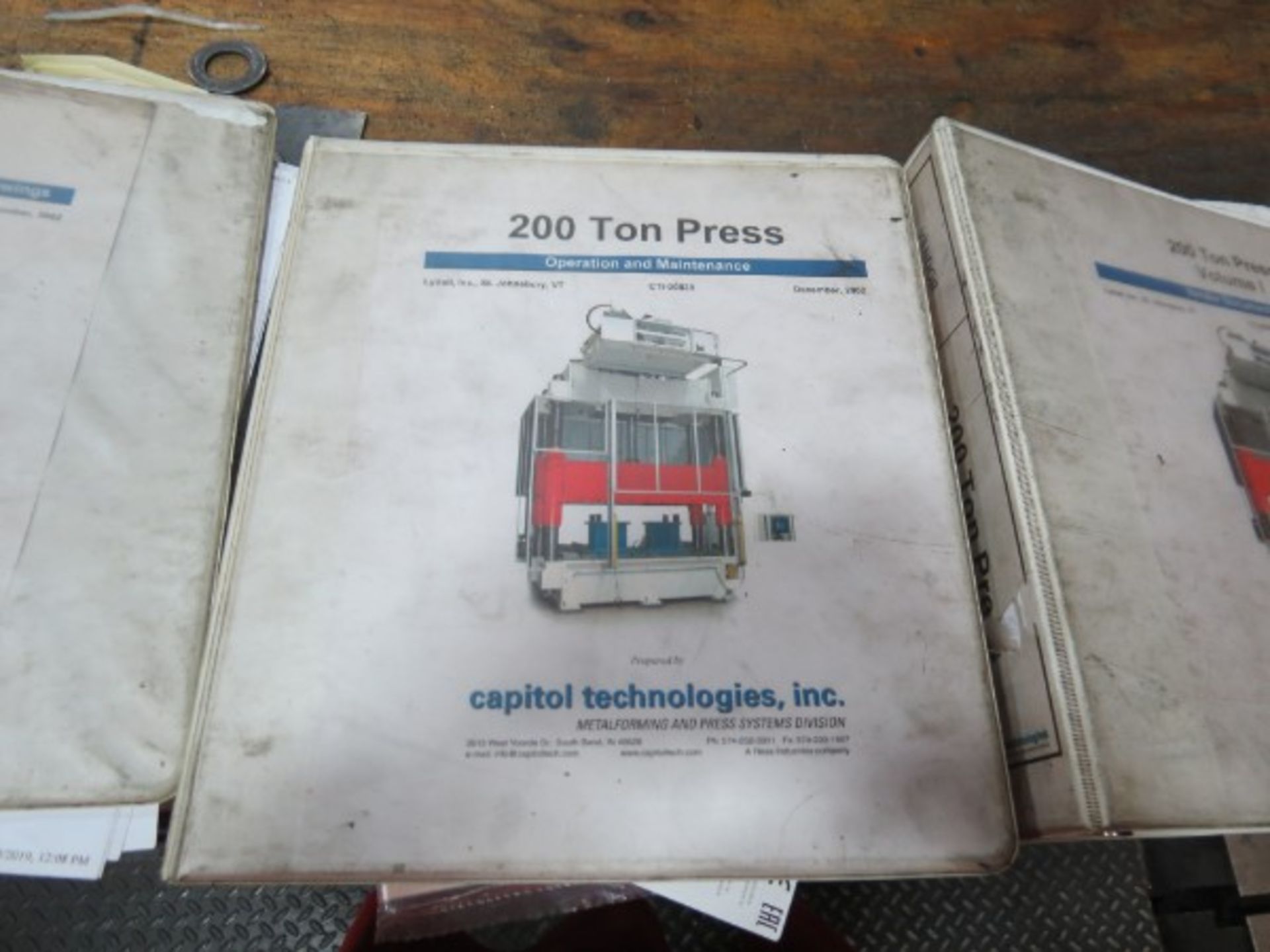 200 Ton Capitol 4 Post Hydraulic Spotting Press, 60" x 96" Ram & Bolster, 40" Stroke, PLC Control, - Image 8 of 8