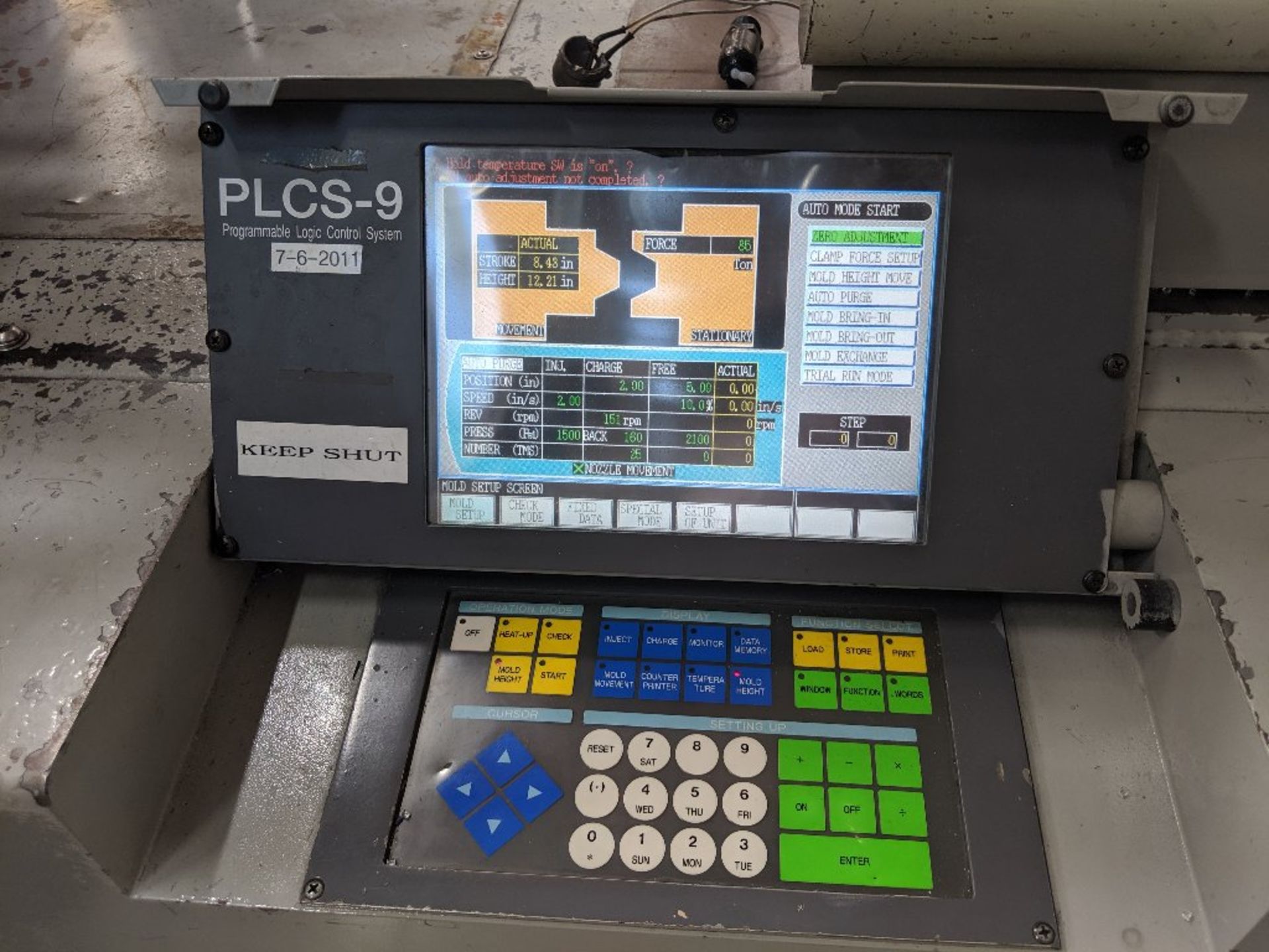 150 Ton 6.7 OZ Toyo TM-150H Injection Molding Machine, PLCS-9 Control, SN 1140084, New 1998 * - Image 2 of 4