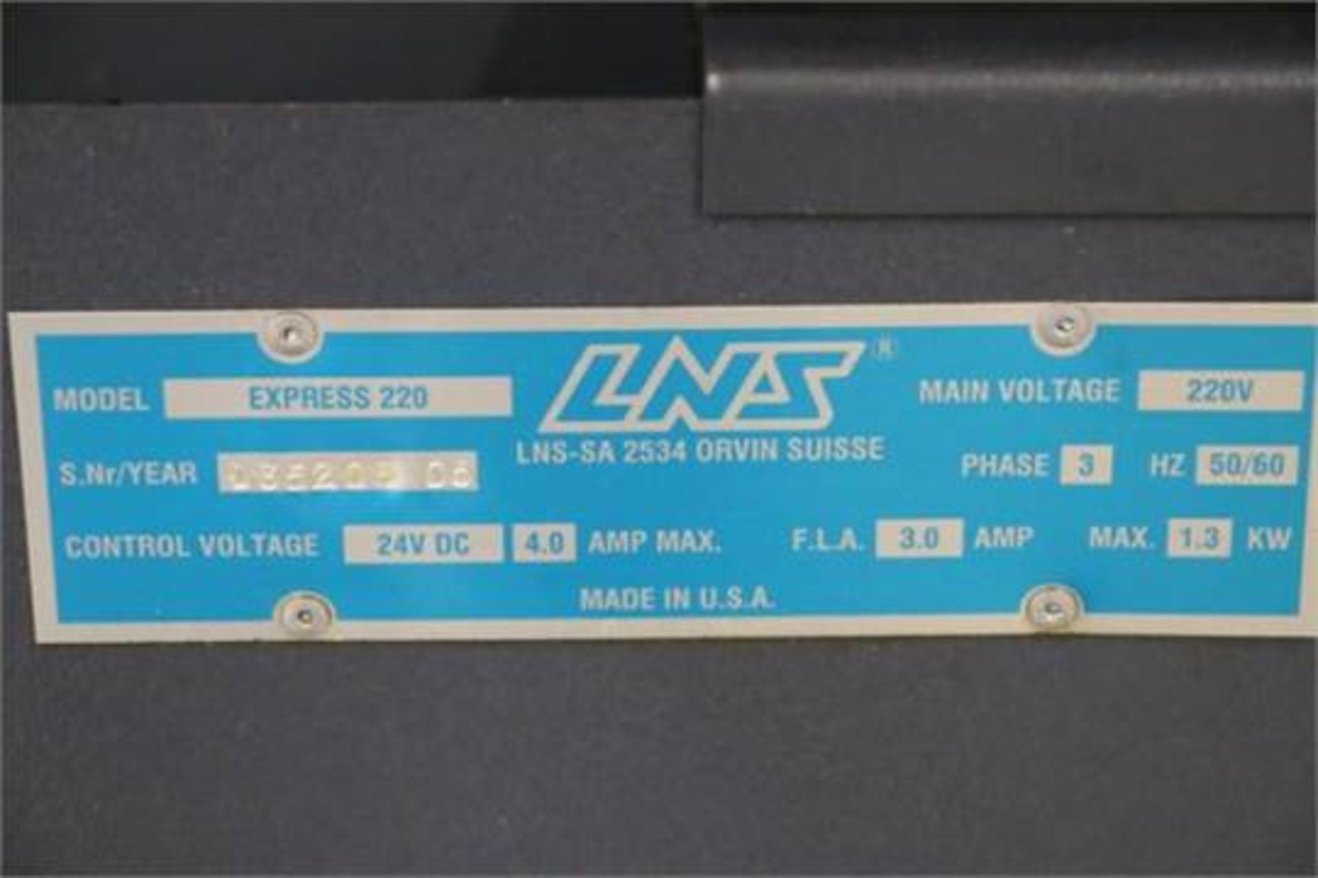 LNS Hydro Bar Express 220, S/N 135208 05 - Image 6 of 6