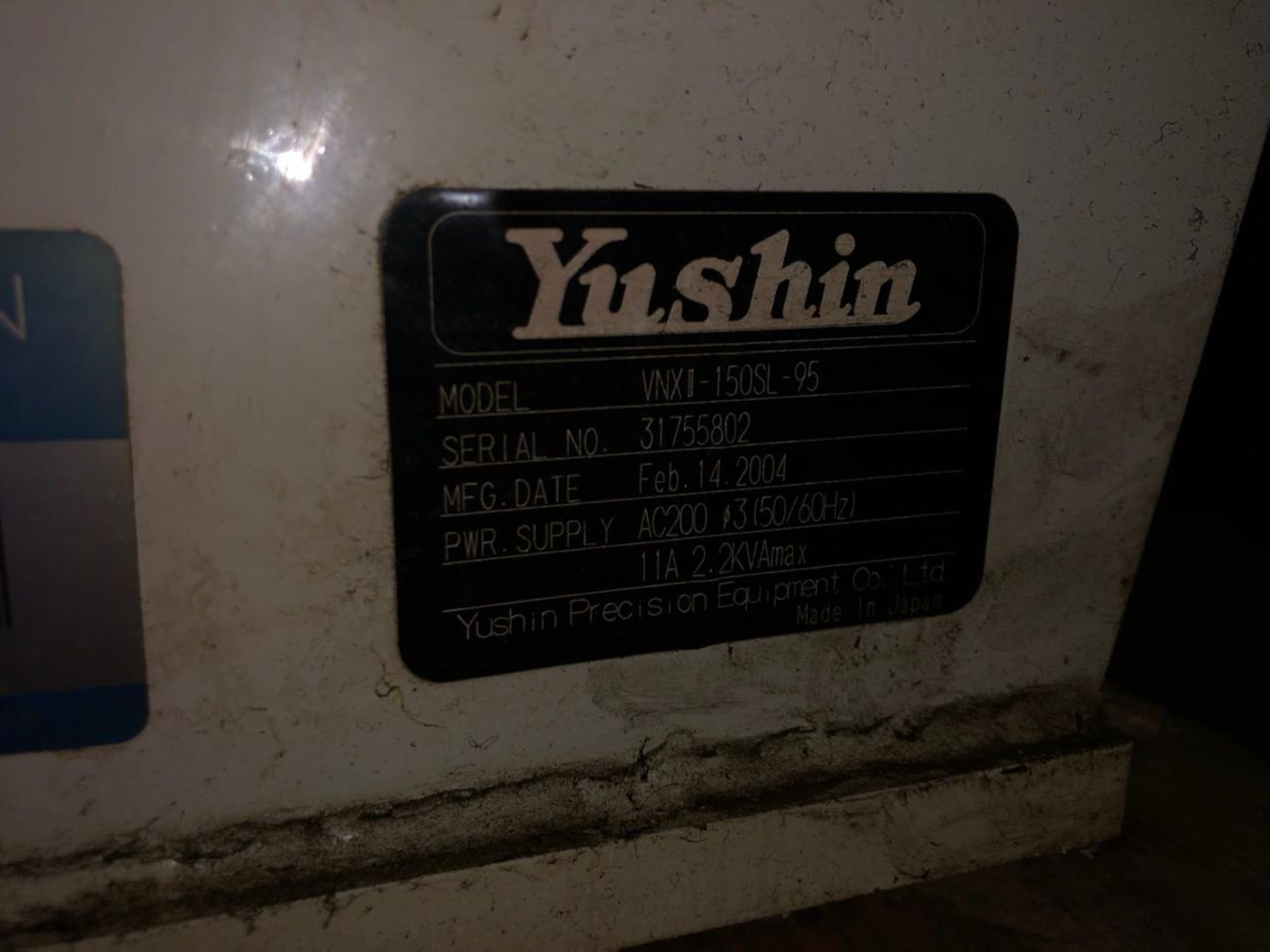 Yushin VNXII-150SL-95 2004 850 MM Vertical Stroke, 1700 MM Traverse Stroke *Missing Pendant Control* - Image 6 of 6