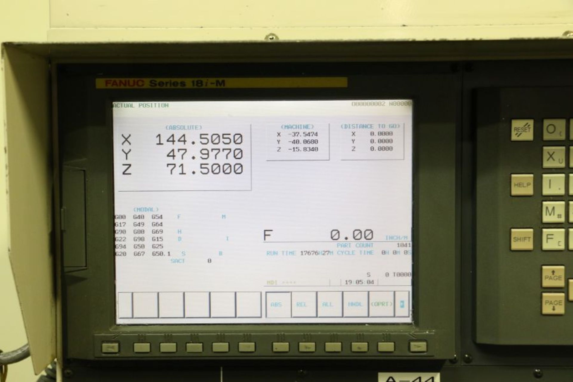 Mitsubishi M-VS 25/20 CNC 5-Face Vertical Bridge-Type Machining, Fanuc 18iM Control, 165”x98”x72”, - Image 8 of 11