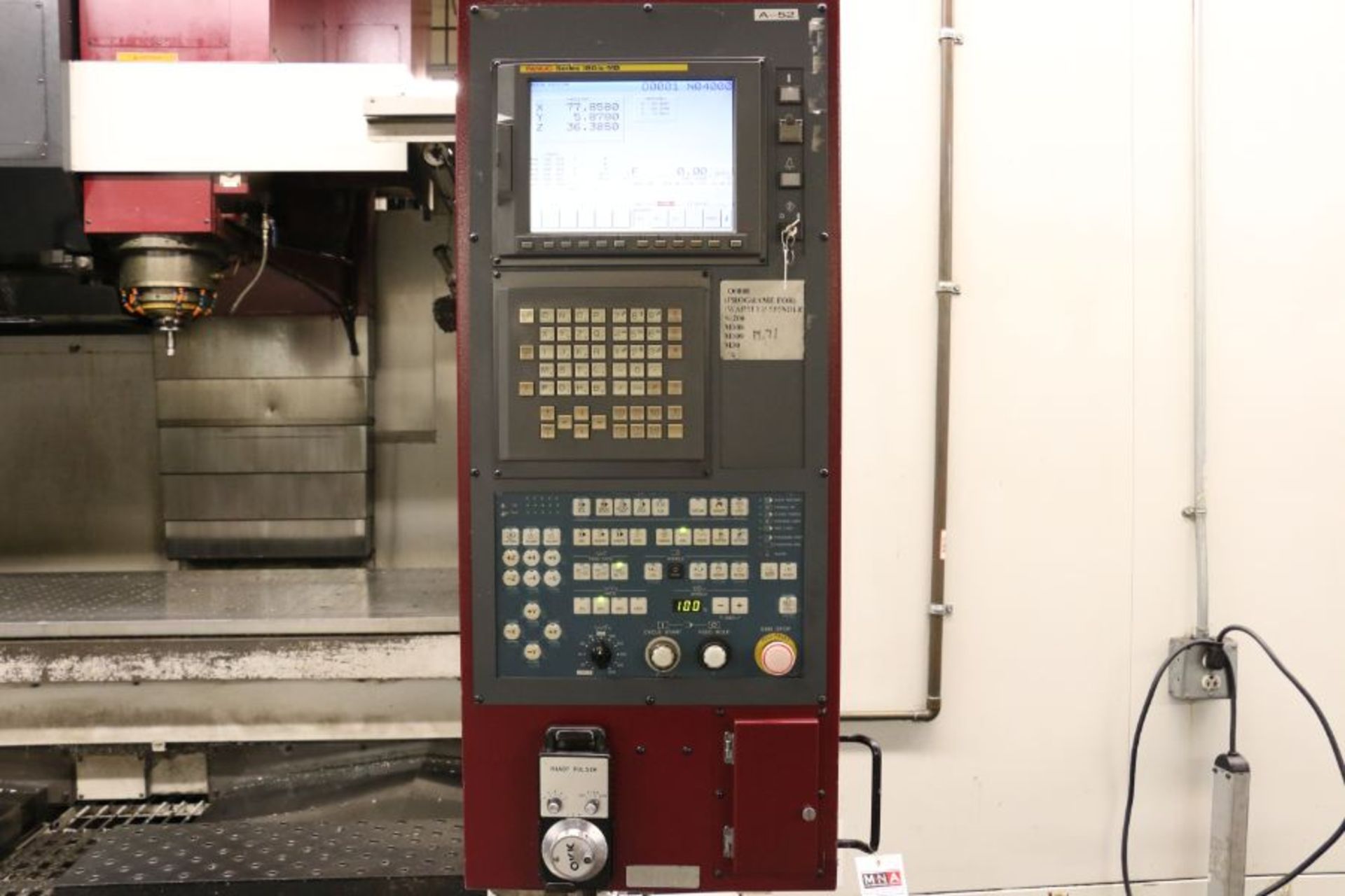 OKK VM-900 4-Axis, Fanuc 180is-MB control, 81.1"x37"x32.3", 40 HP, 6,000 RPM, 50 taper, 40 ATC - Image 10 of 11