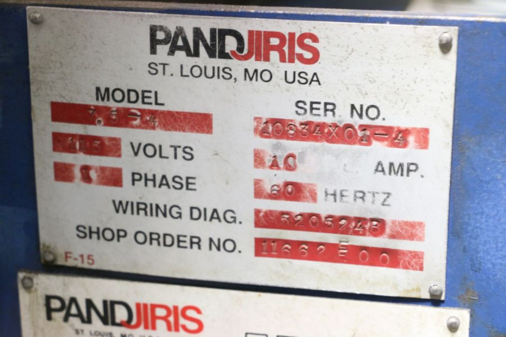 Pandjiris 75-4 16" Welding Positioner, s/n 10834X01-4 - Image 7 of 7