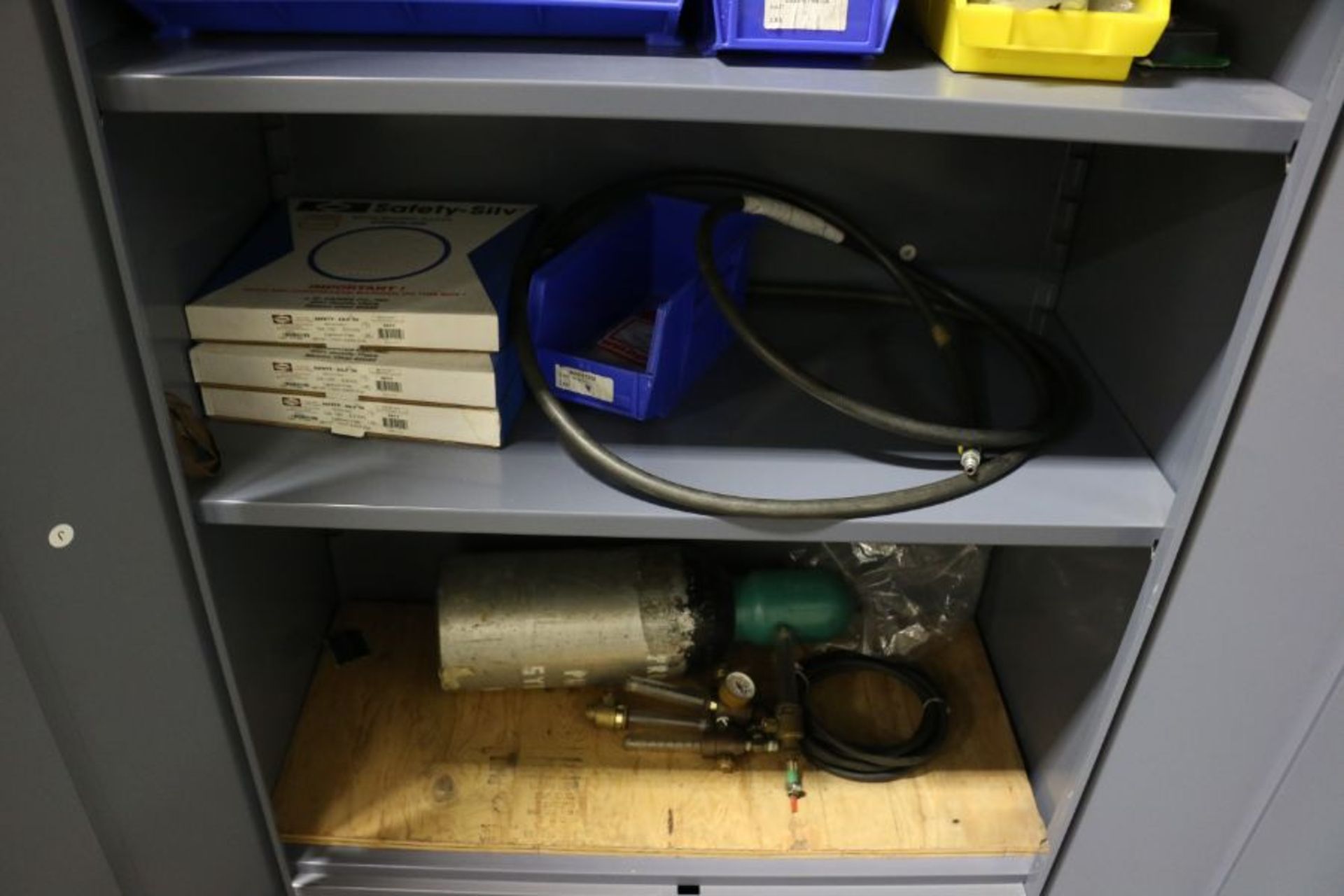 (2) 2 Door Cabinets with Content, Assorted Welding Wire and Supplies - Image 3 of 5