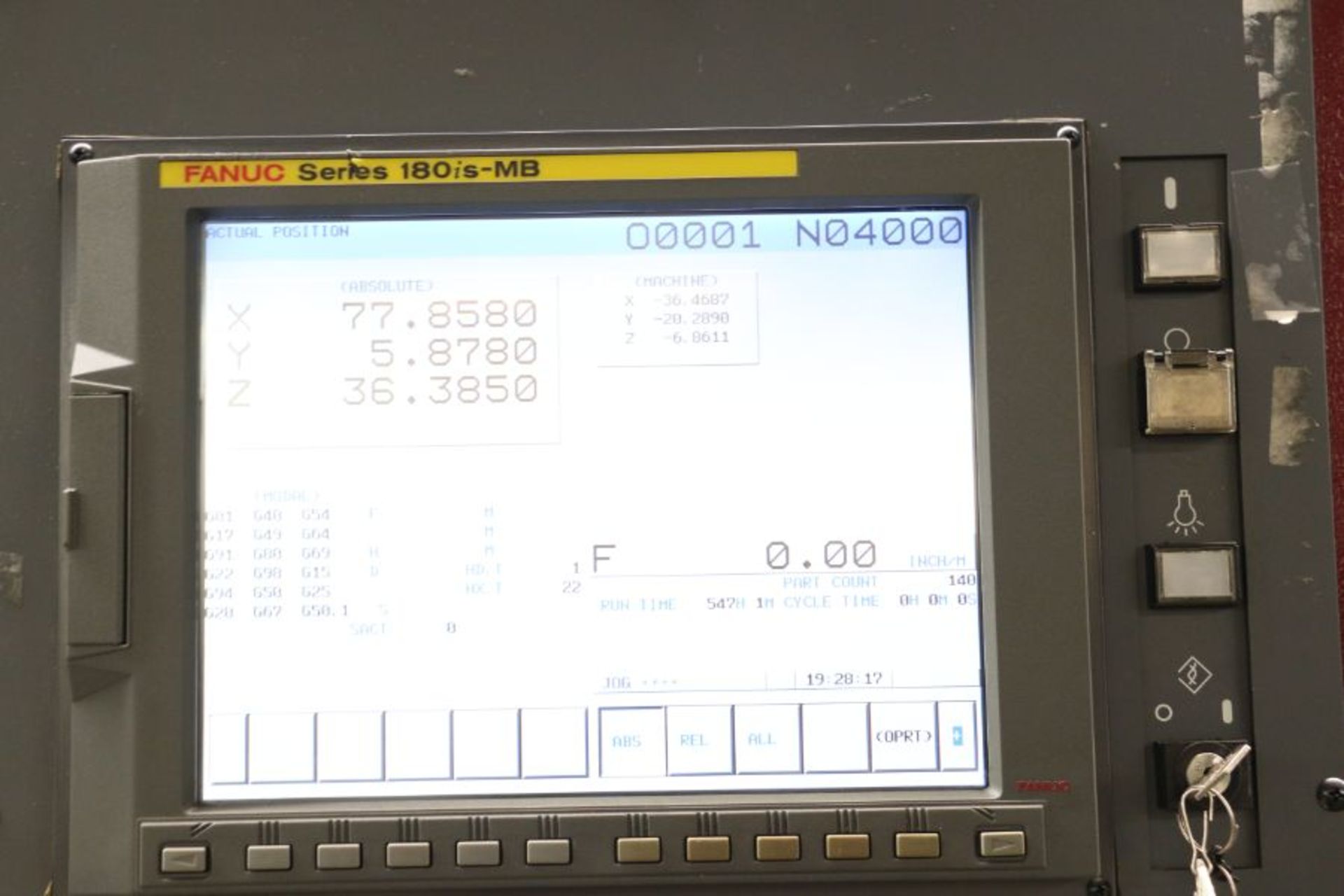 OKK VM-900 4-Axis, Fanuc 180is-MB control, 81.1"x37"x32.3", 40 HP, 6,000 RPM, 50 taper, 40 ATC - Image 11 of 11