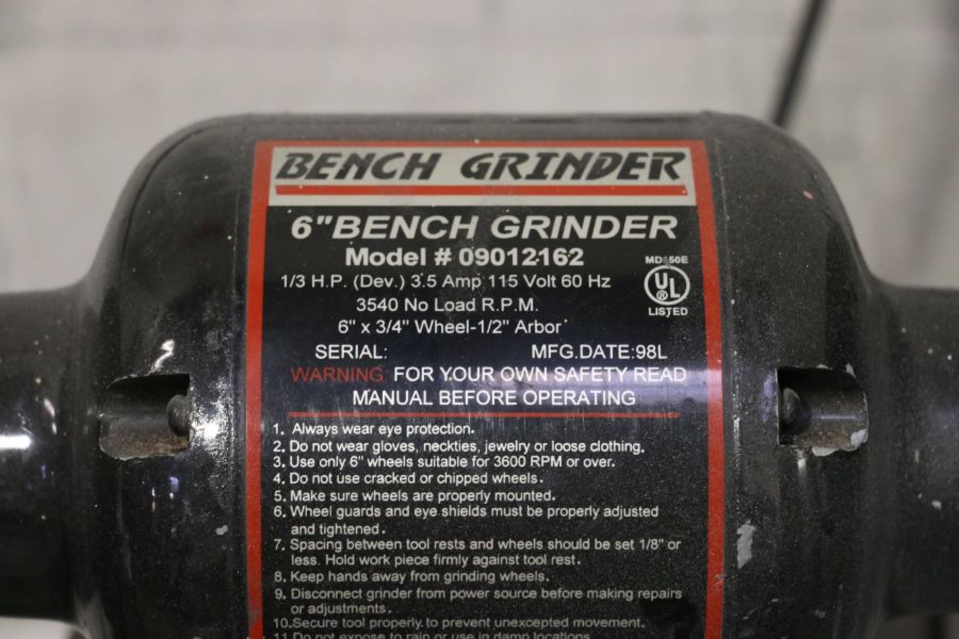 6" Bench Grinder - Image 5 of 5