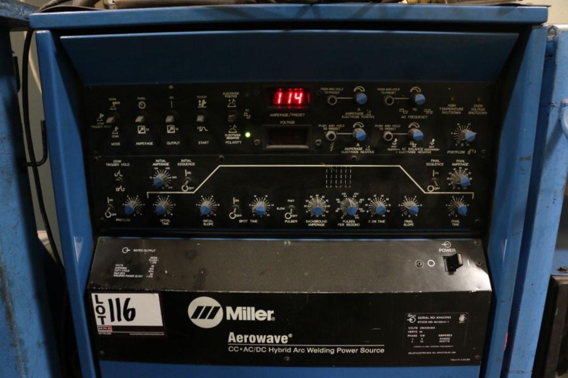 Miller Aerowave Welder with Miller Coolmate 3 Cooling System, s/n KH433762 - Image 4 of 7