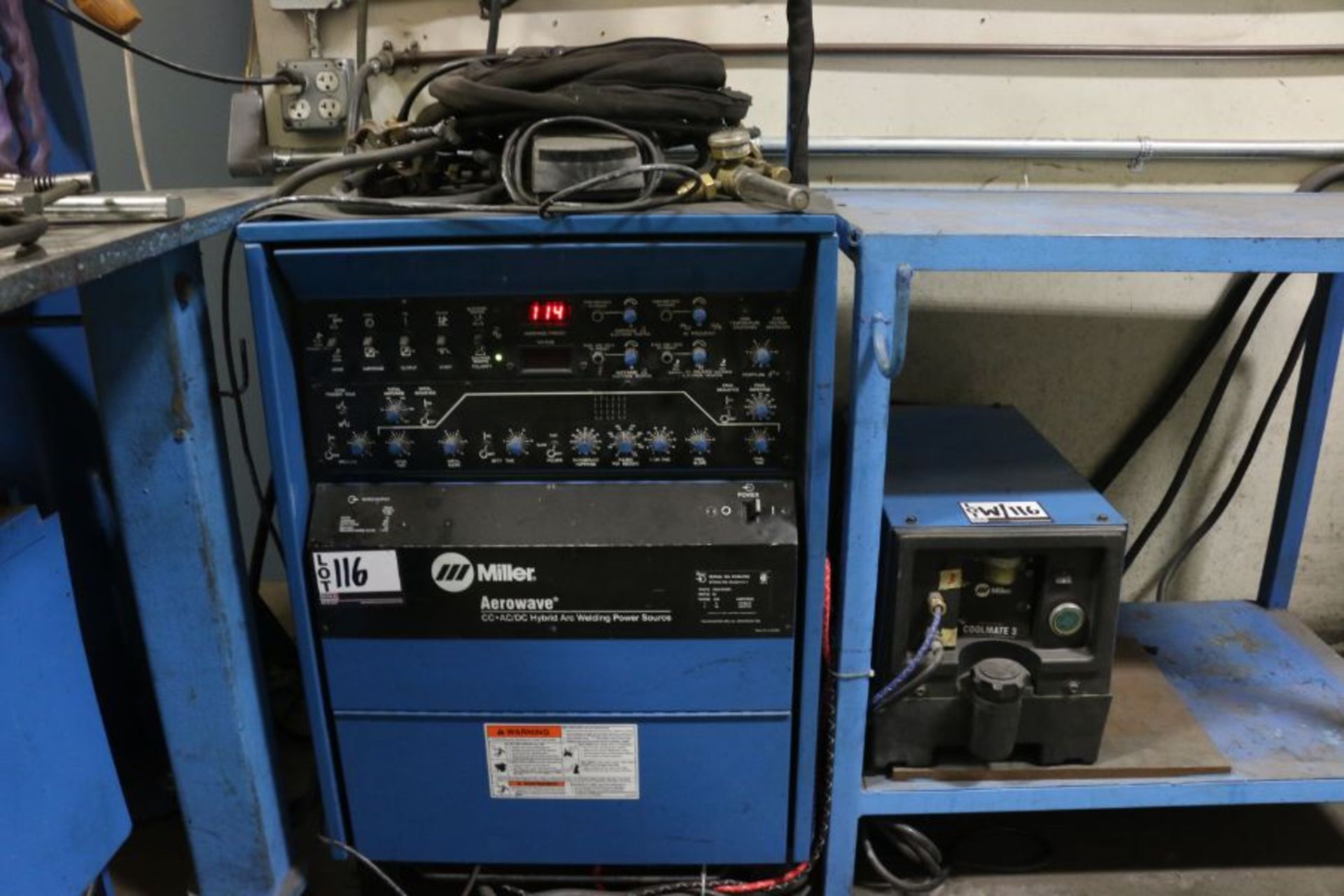 Miller Aerowave Welder with Miller Coolmate 3 Cooling System, s/n KH433762