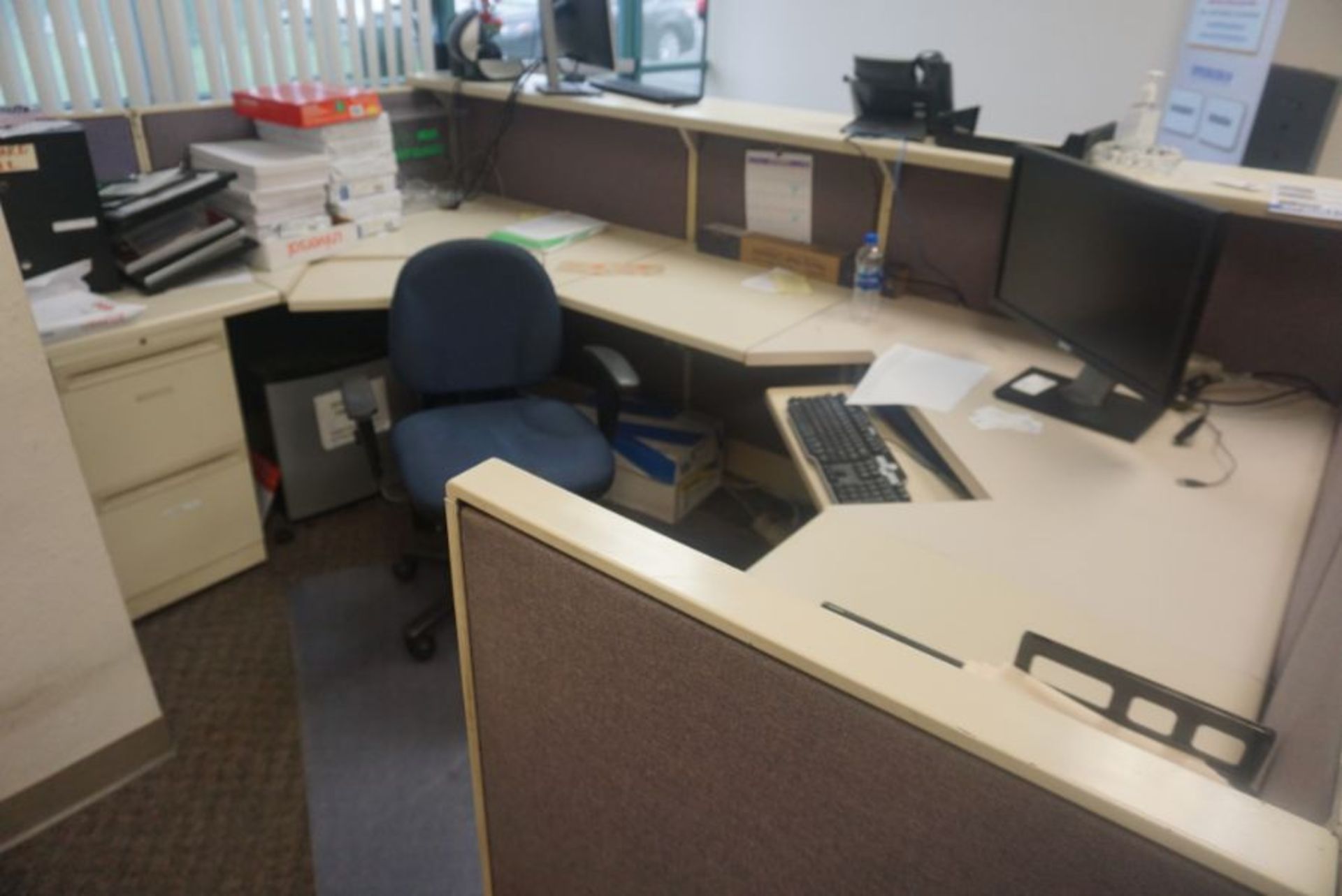 Receptionist Desk with File Cabinets - Image 2 of 3
