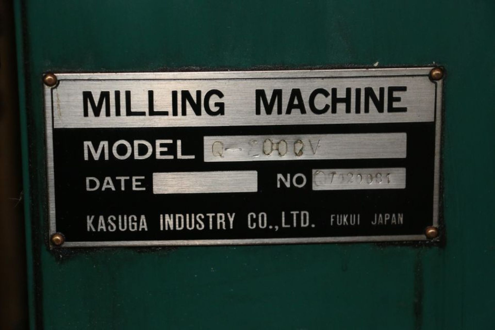 Kasuga Quantum Q-2000V 4-Axis, Fanuc 18iM Control, 80”x30”x20”, 6K RPM, 50 Taper, 40 ATC, 30HP, s/n: - Image 12 of 12