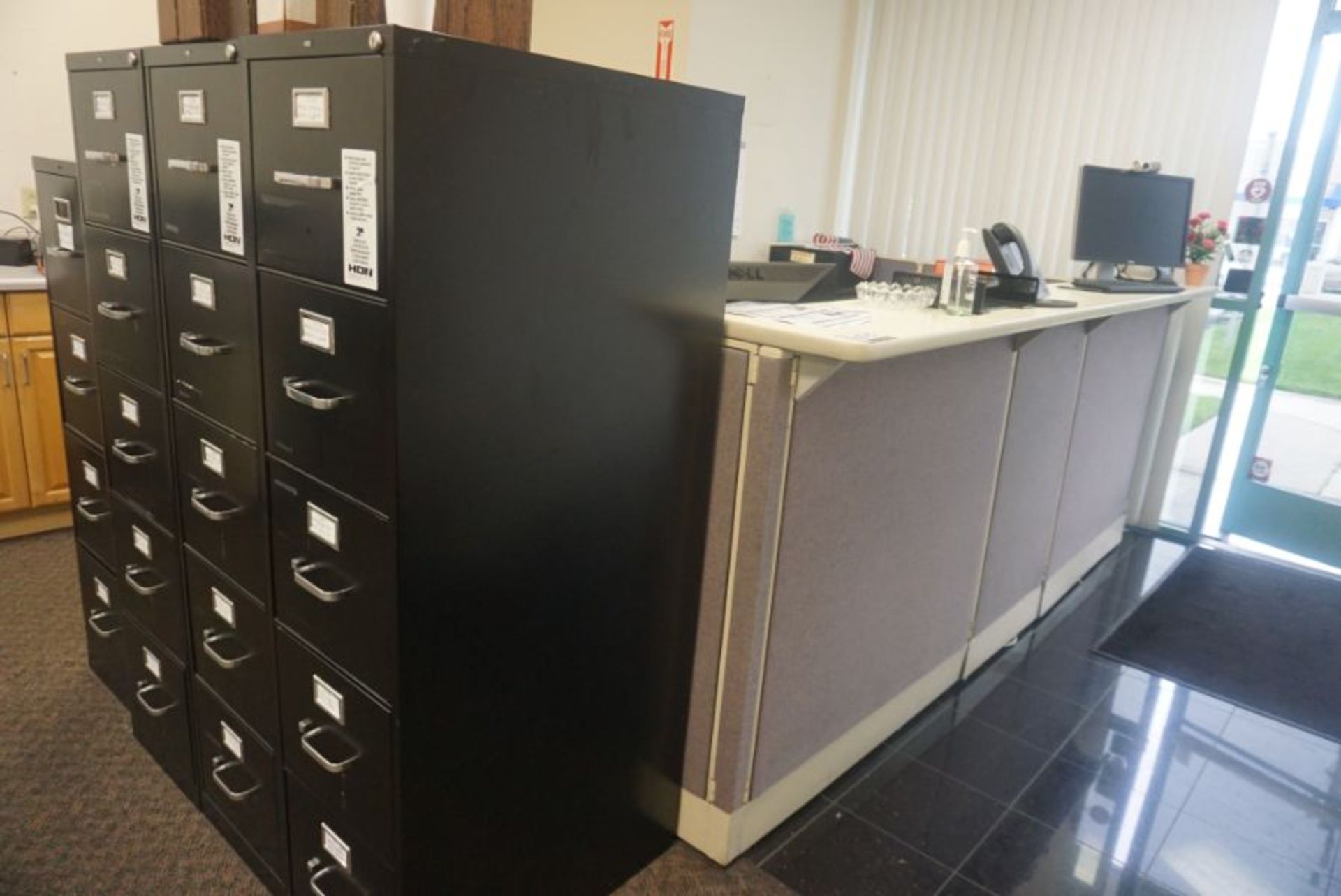 Receptionist Desk with File Cabinets - Image 3 of 3