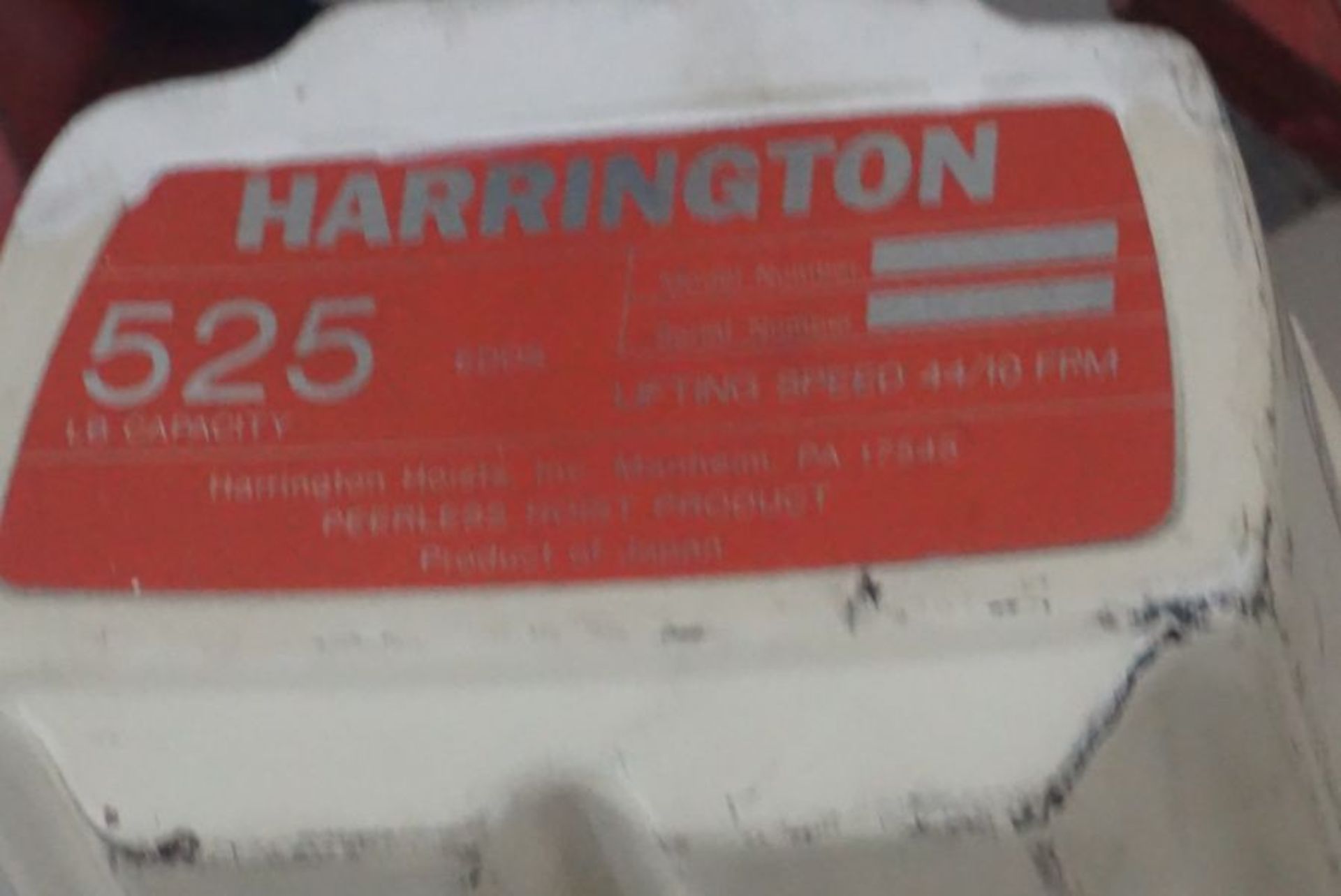 Harrington 1/4 Ton Hoist with I Beam - Image 4 of 4