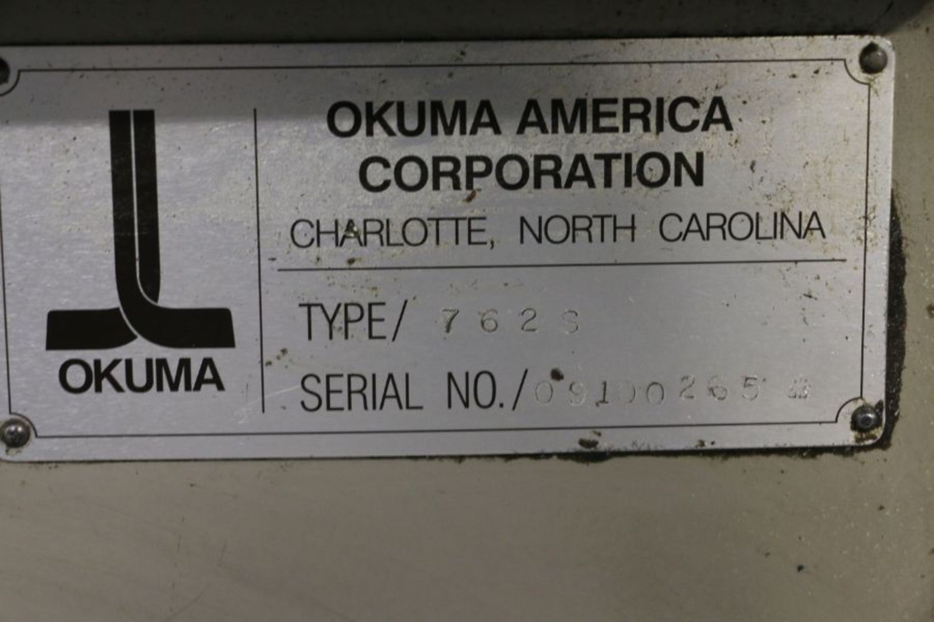 Okuma Crown 762S-SB, OSP-700 control,10.6 turning dia., 19.7" center, 2.4" spindle bore, 12 HP, 4, - Image 14 of 15
