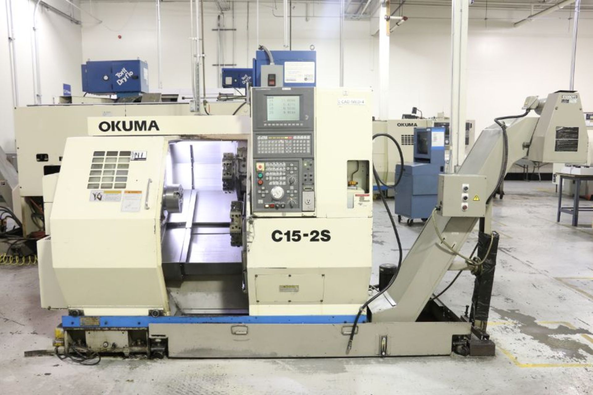 Okuma LCC15-25 4-Axis, OSP-7000L Control, 8 Position Upper & 8 Position Lower Turrets, 8" - Image 4 of 15