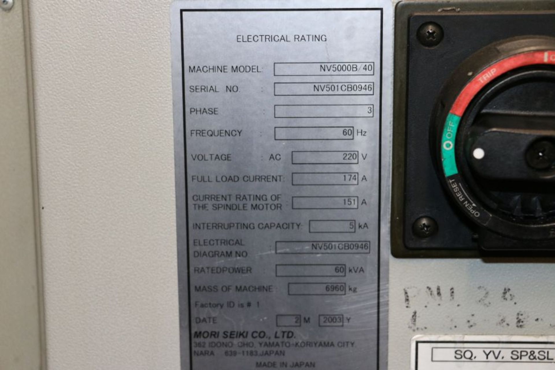 Mori-Seiki NV5000B/40, MSG-501 Control, 40” x 20” x 20”, 14K RPM, 30 ATC, CTS, 30HP, New - Image 12 of 12