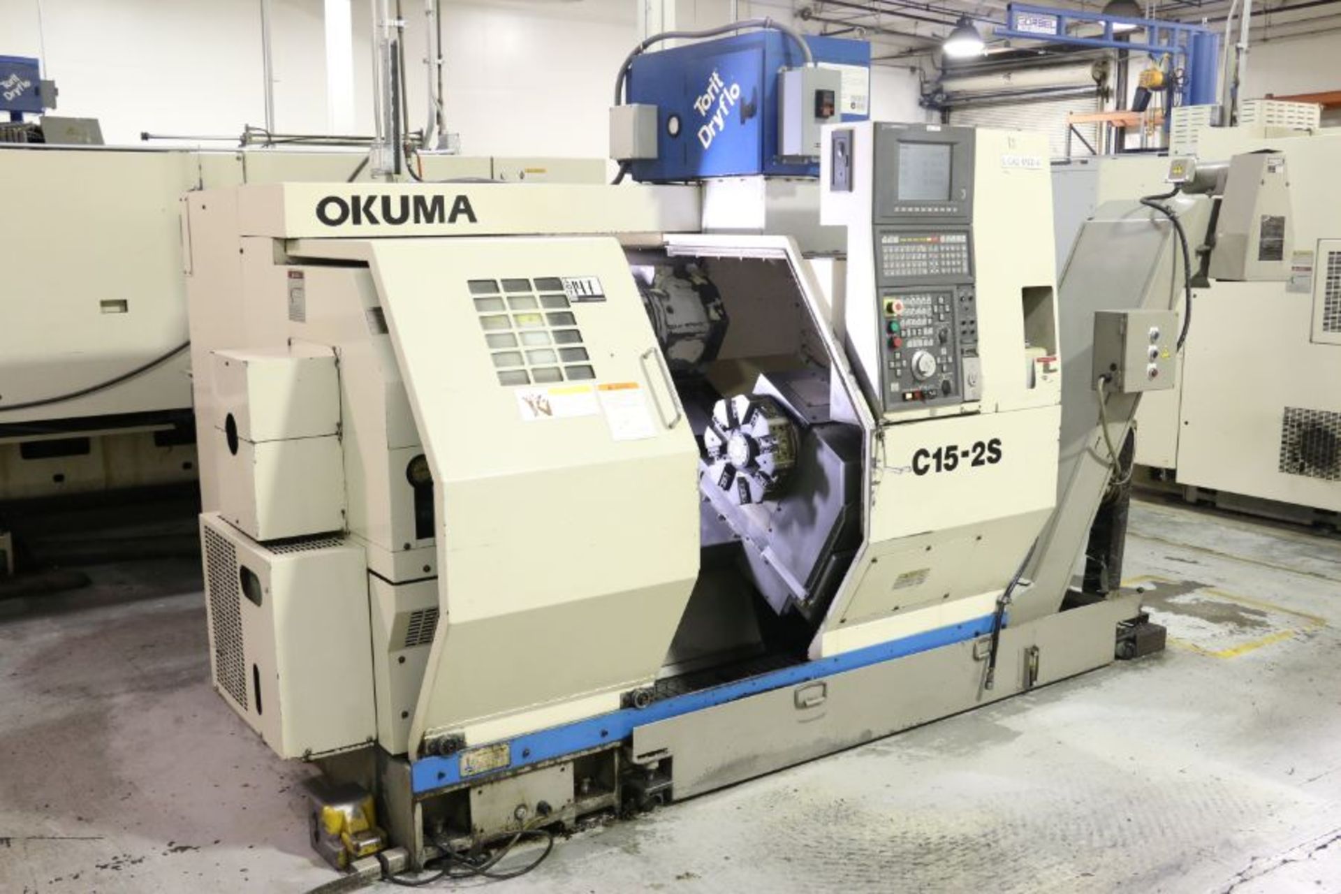 Okuma LCC15-25 4-Axis, OSP-7000L Control, 8 Position Upper & 8 Position Lower Turrets, 8" - Image 5 of 15