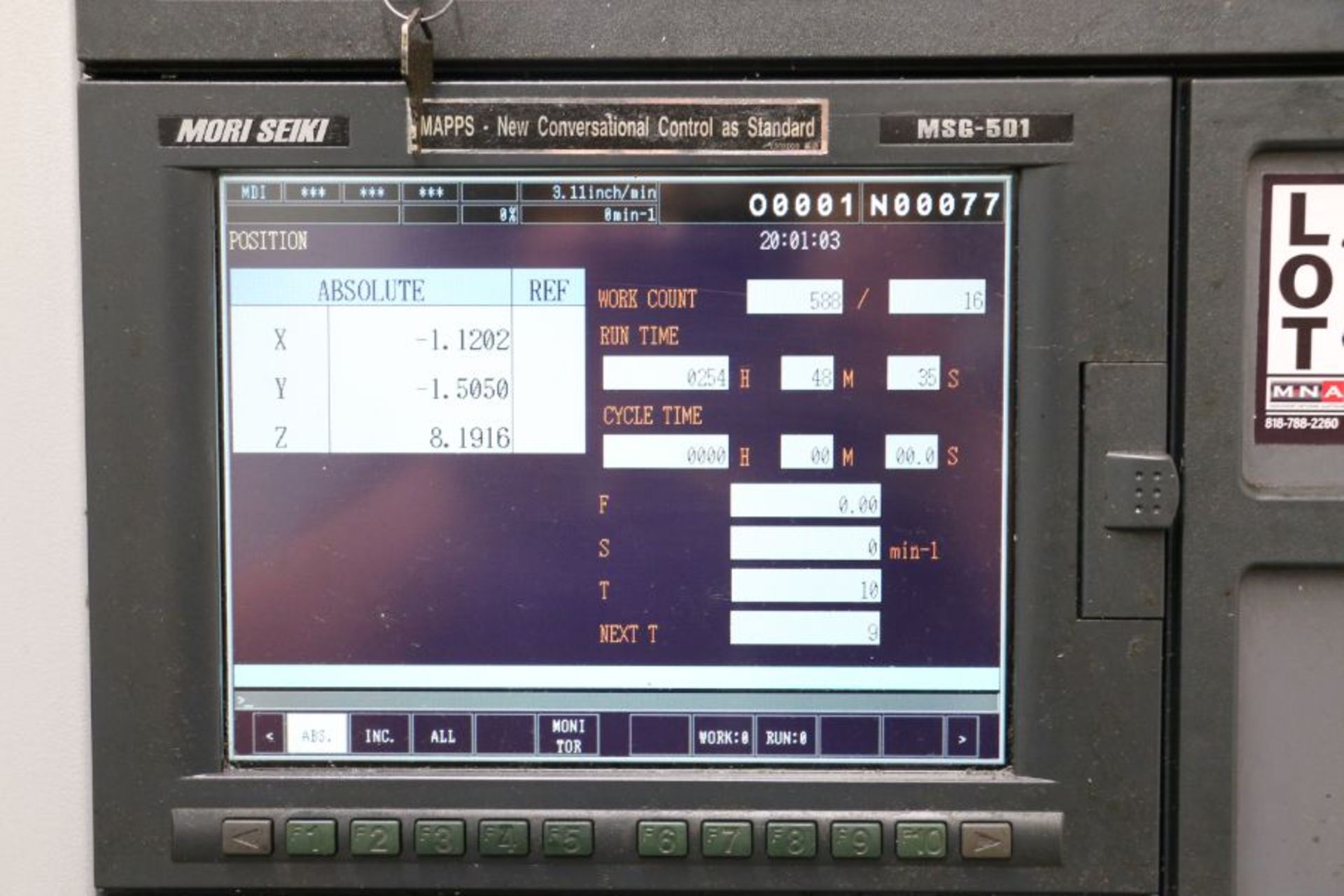 Mori-Seiki NV5000B/40, MSG-501 Control, 40” x 20” x 20”, 14K RPM, 30 ATC, CTS, 30HP, New - Image 11 of 12