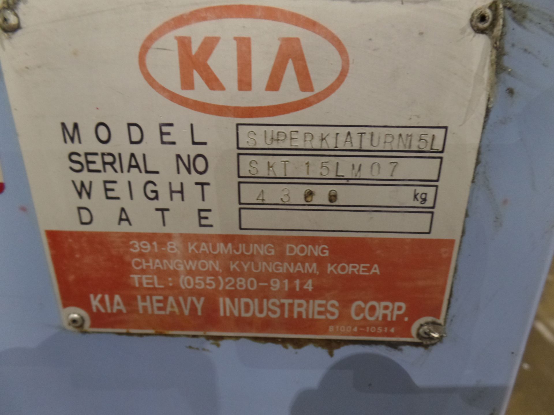 Kia Super Turn 15L CNC Turning Center, Mitsubishi Control, New 2007 - Image 8 of 8