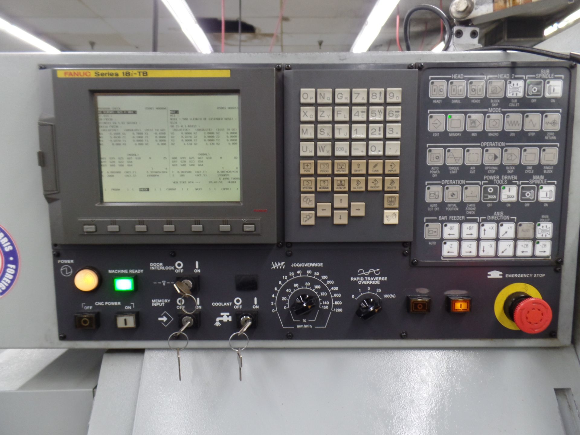 Star SB-16 CNC Swiss Type Automatic Lathe, Fanuc 18iTB Control, New 2003 - Image 4 of 7