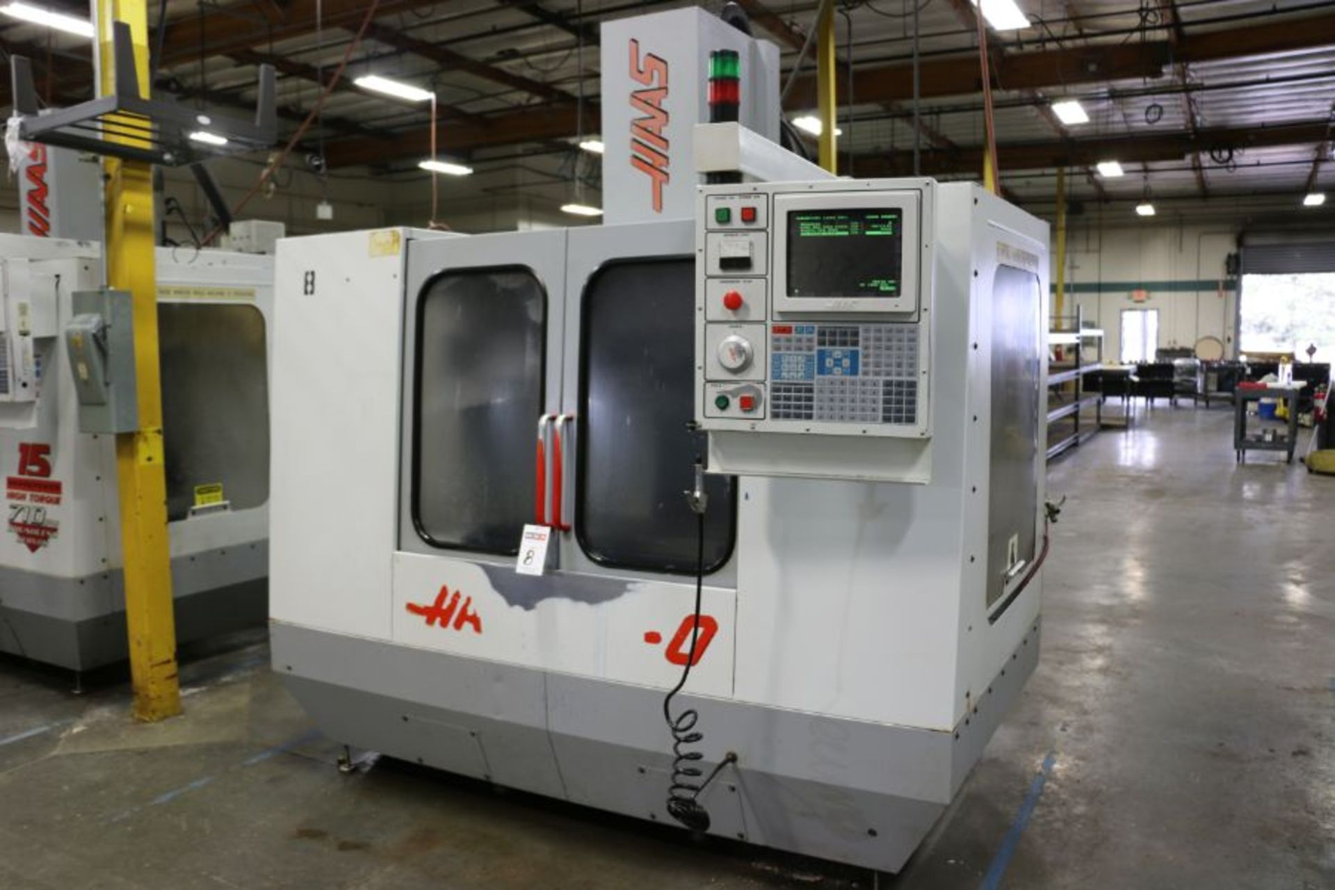 Haas VF-0, 20” x 16” x 20” Travels, 20 Position Tool Carousel, CT-40 Taper, s/n 4411, New 1995 - Image 3 of 11