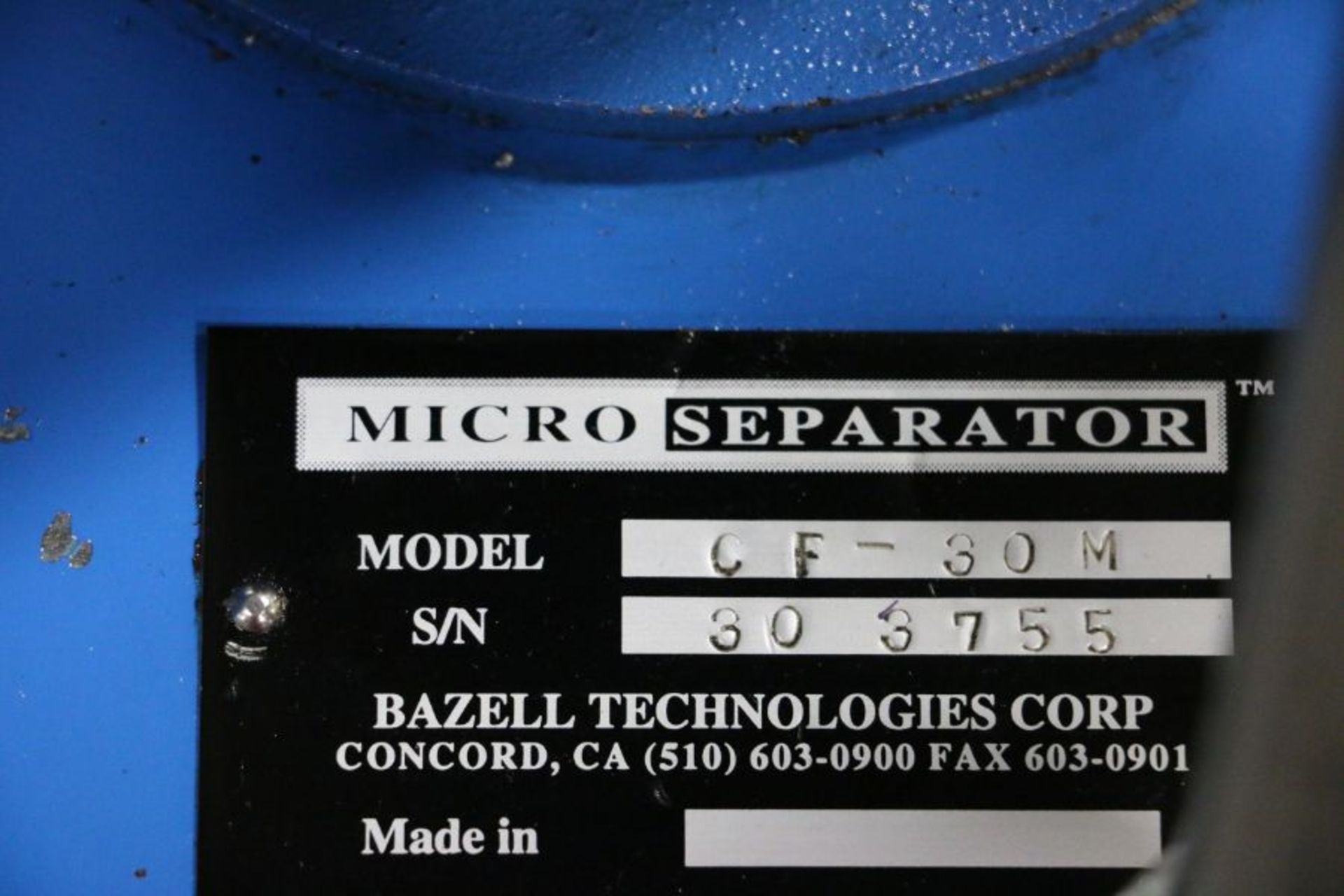 Micro Separator CF-30M Centrifuge, s/n 303755 - Image 5 of 5