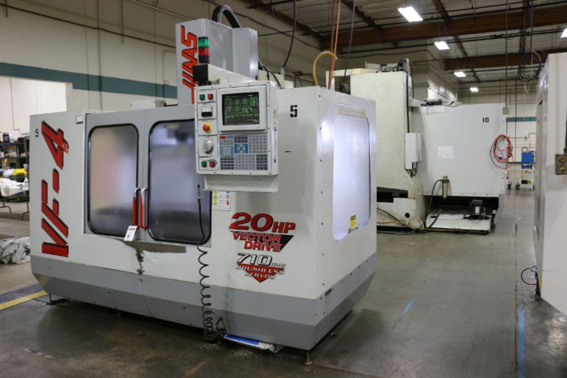 Haas VF-4, 50” x 20” x 25” Travels, 20 Position Tool Carousel, CTS, CT-40 Taper, s/n 14261, New 1998 - Image 3 of 12