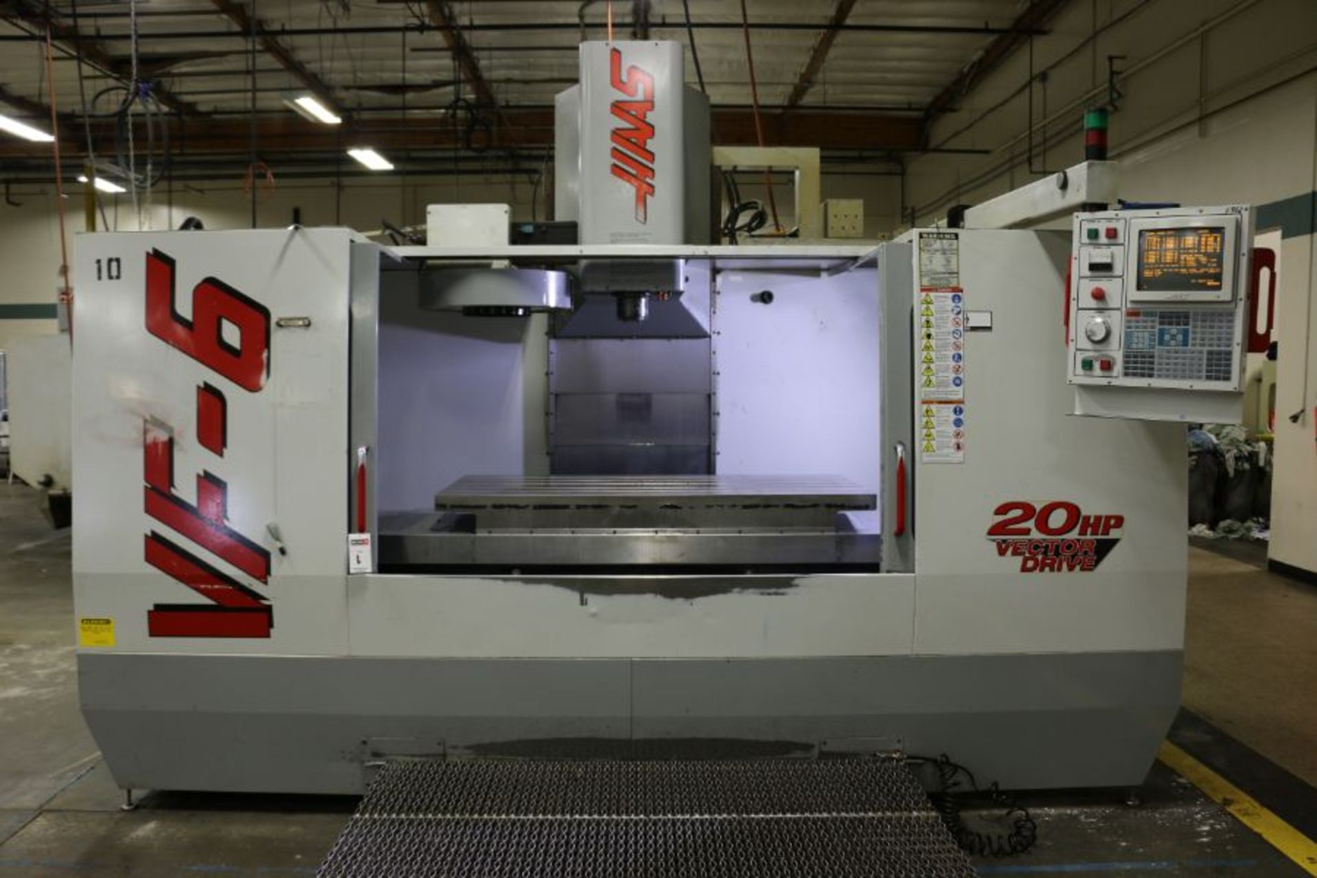 Haas VF-6, 64” x 32” x 30” Travels, 20 Position Tool Carousel, CTS, CT-40 Taper, s/n 12997, New 1998 - Image 4 of 12