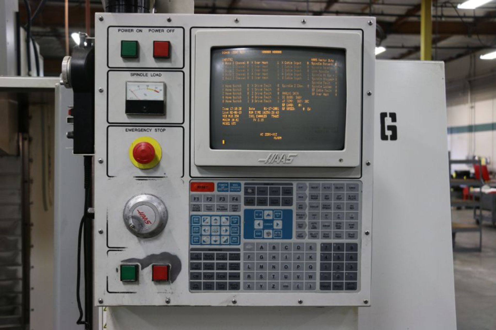 Haas VF-5, 50” x 26” x 25” Travels, 20 Position Tool Carousel, CT-40 Taper, s/n 19337, New 2000 - Image 11 of 13