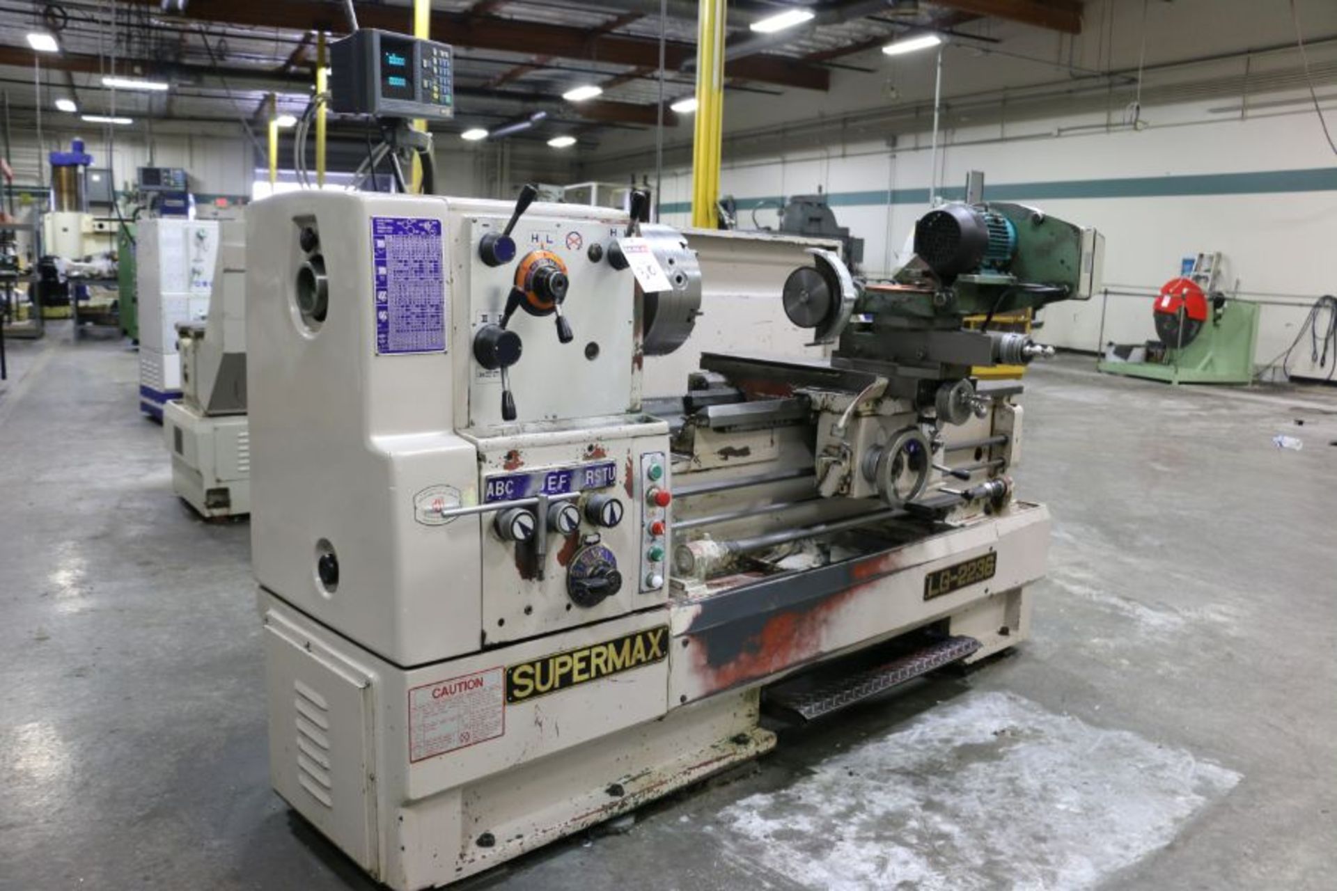 Supermax LG-2236 Gap Bed Engine Lathe,12" 6 Jaw Chuck, 3" Bore, Acu-Rite DRO, Duplex Grinder, s/n - Image 3 of 8