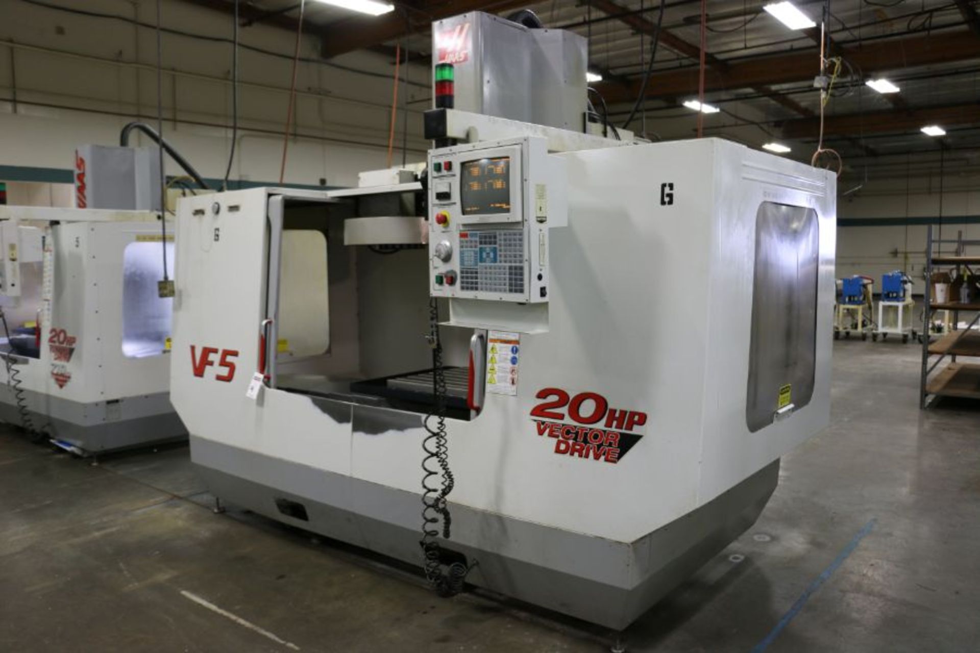 Haas VF-5, 50” x 26” x 25” Travels, 20 Position Tool Carousel, CT-40 Taper, s/n 19337, New 2000 - Image 6 of 13