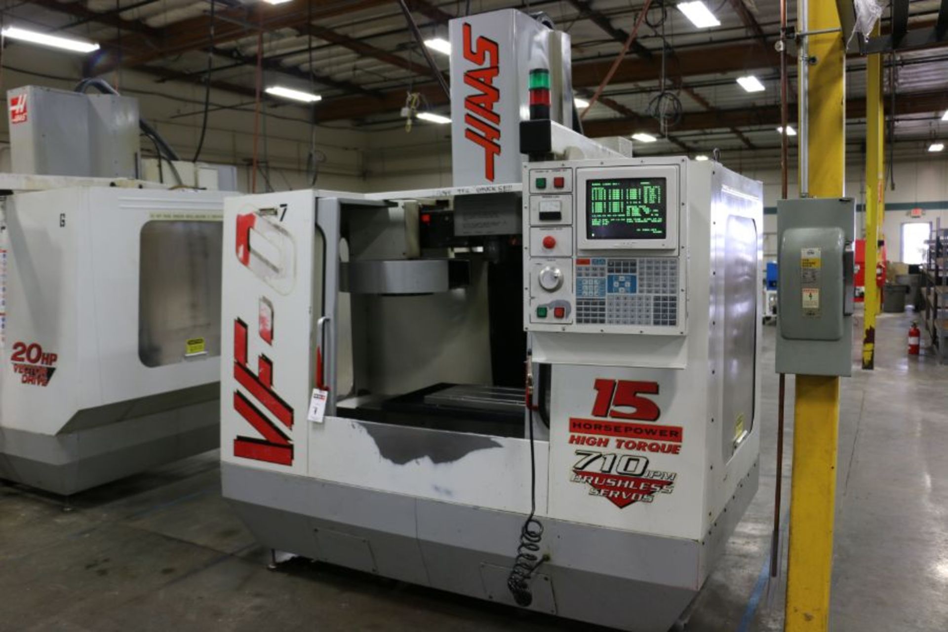 Haas VF-0, 20” x 16” x 20” Travels, 20 Position Tool Carousel, CT-40 Taper, s/n 11736, New 1997 - Image 6 of 12