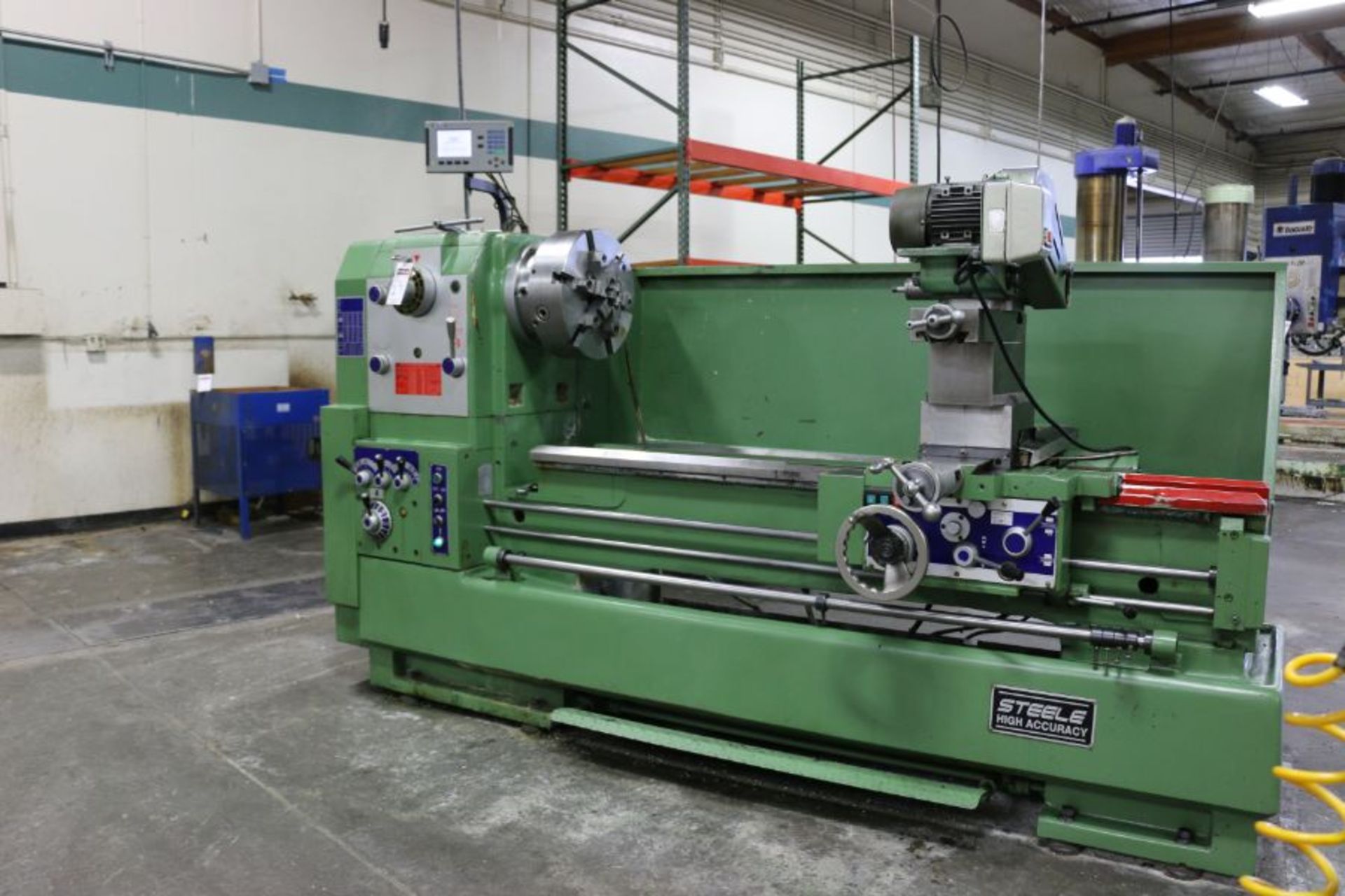 STEELE Lathe, 16" 6 Jaw Chuck, 4" Bore, Acu-Rite DRO, Duplex Grinder, s/n 71101, New 2008 - Image 2 of 10