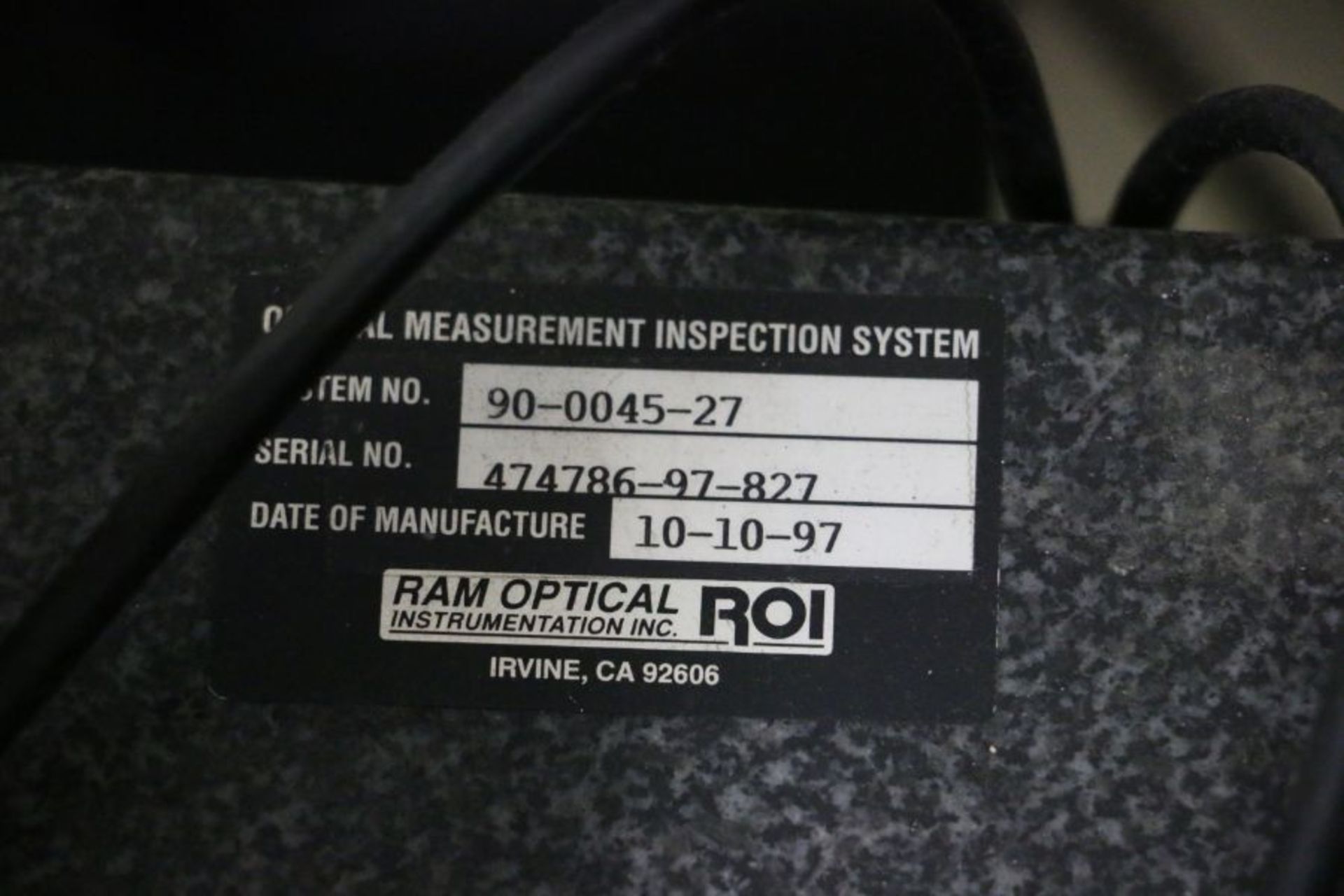 ROI OMIS Optical Inspection Machine, s/n 474786-97-827, New 1997 - Image 9 of 10