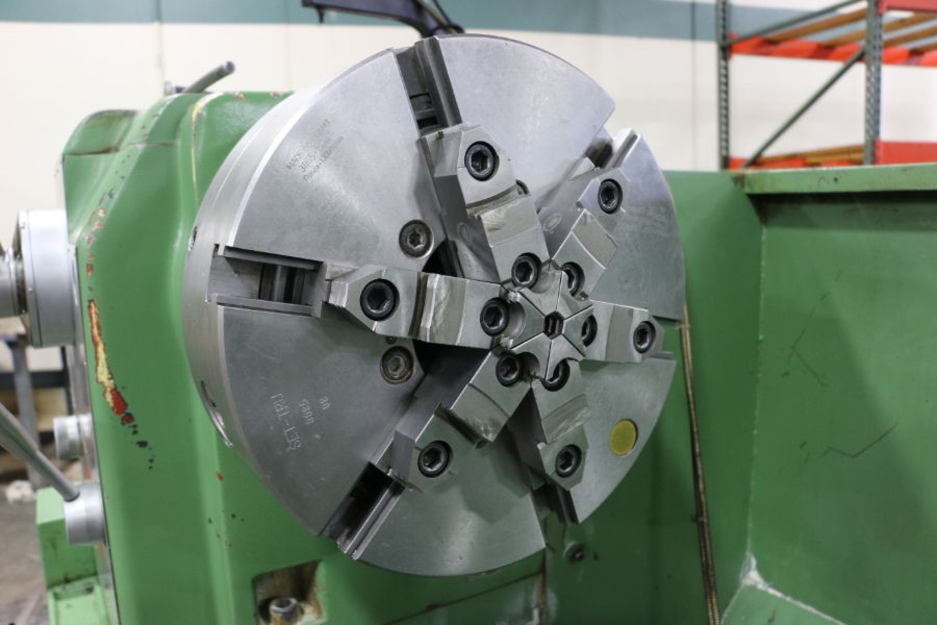 STEELE Lathe, 16" 6 Jaw Chuck, 4" Bore, Acu-Rite DRO, Duplex Grinder, s/n 71101, New 2008 - Image 5 of 10