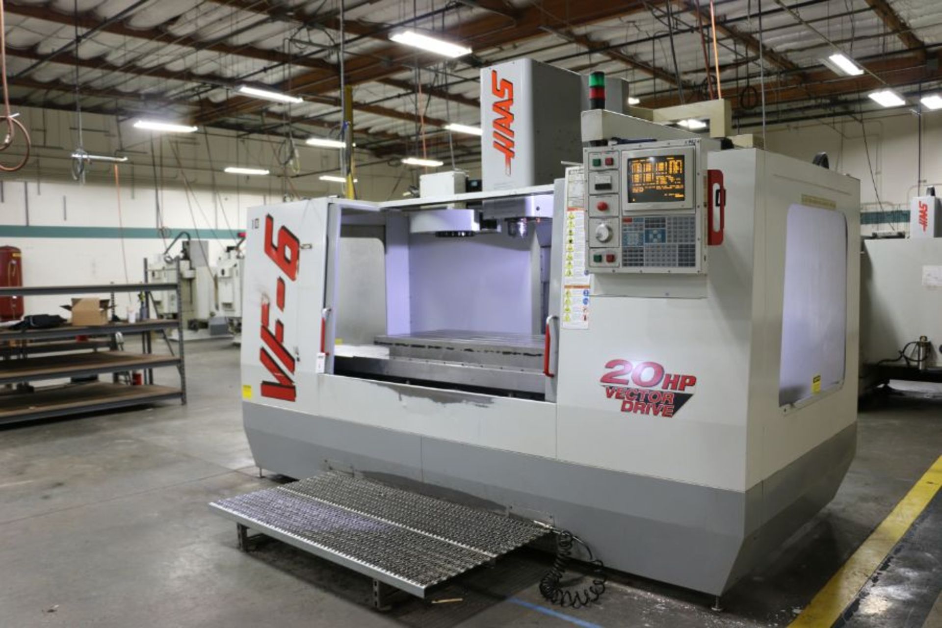 Haas VF-6, 64” x 32” x 30” Travels, 20 Position Tool Carousel, CTS, CT-40 Taper, s/n 12997, New 1998 - Image 5 of 12