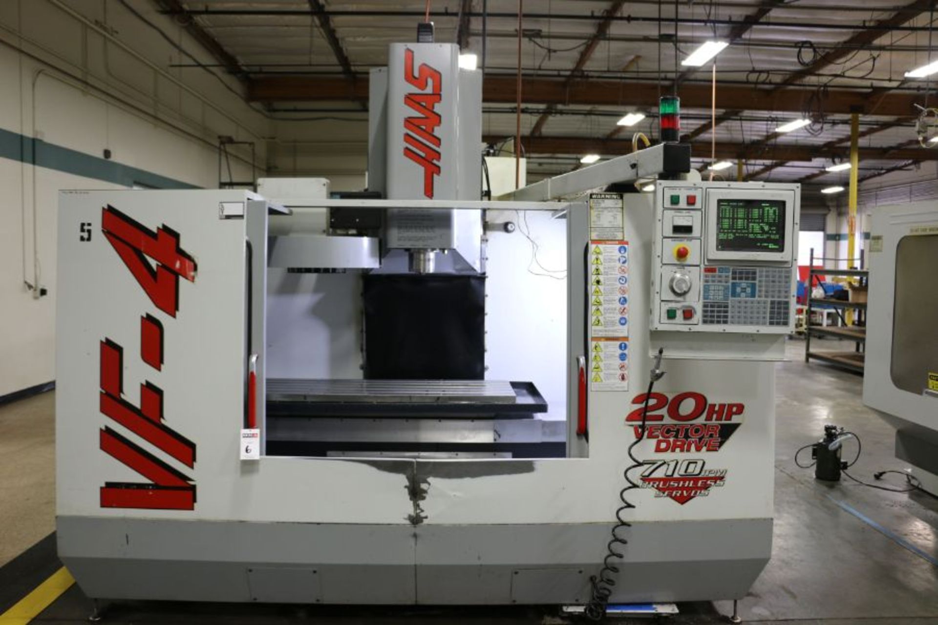 Haas VF-4, 50” x 20” x 25” Travels, 20 Position Tool Carousel, CTS, CT-40 Taper, s/n 14261, New 1998 - Image 4 of 12