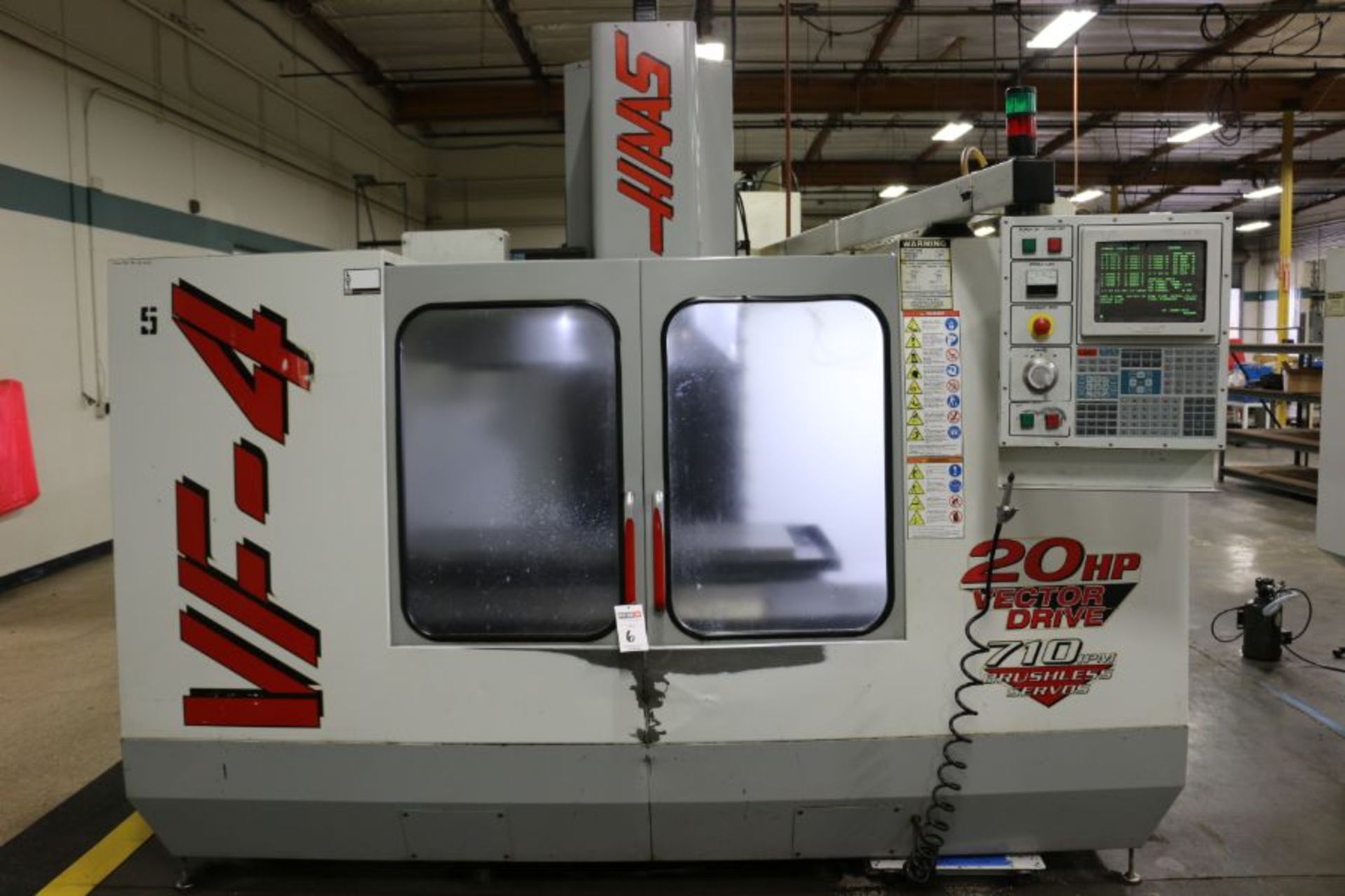 Haas VF-4, 50” x 20” x 25” Travels, 20 Position Tool Carousel, CTS, CT-40 Taper, s/n 14261, New 1998