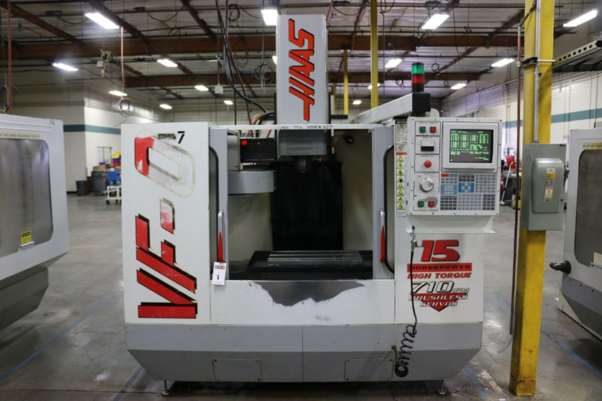 Haas VF-0, 20” x 16” x 20” Travels, 20 Position Tool Carousel, CT-40 Taper, s/n 11736, New 1997 - Image 4 of 12