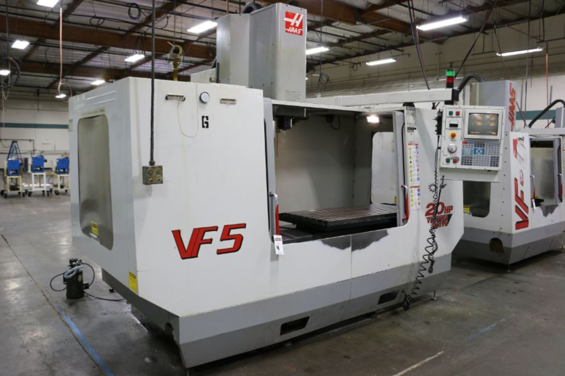Haas VF-5, 50” x 26” x 25” Travels, 20 Position Tool Carousel, CT-40 Taper, s/n 19337, New 2000 - Image 5 of 13