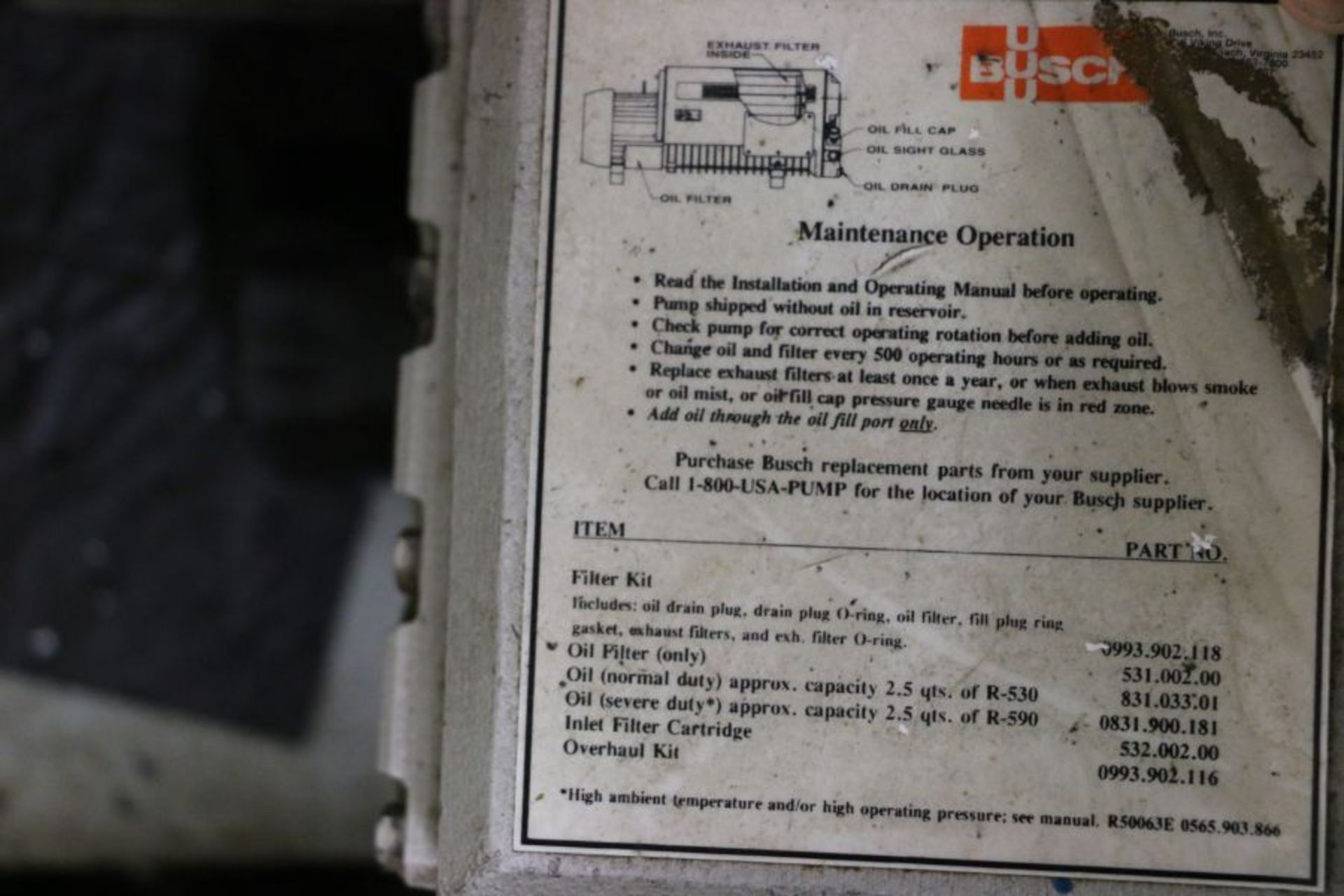 Vacuum System with Busch Vacuum Pump and Air Tank - Image 4 of 4