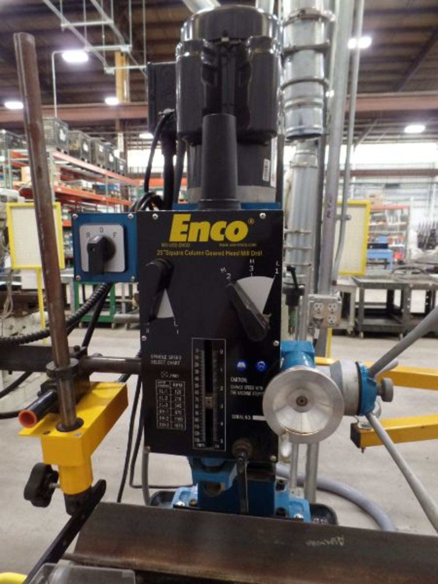 Enco 405-0593 20" Square Column Geared Head Mill, 9" x 31" Table, s/n 24041805057, New 2018 - Image 4 of 6