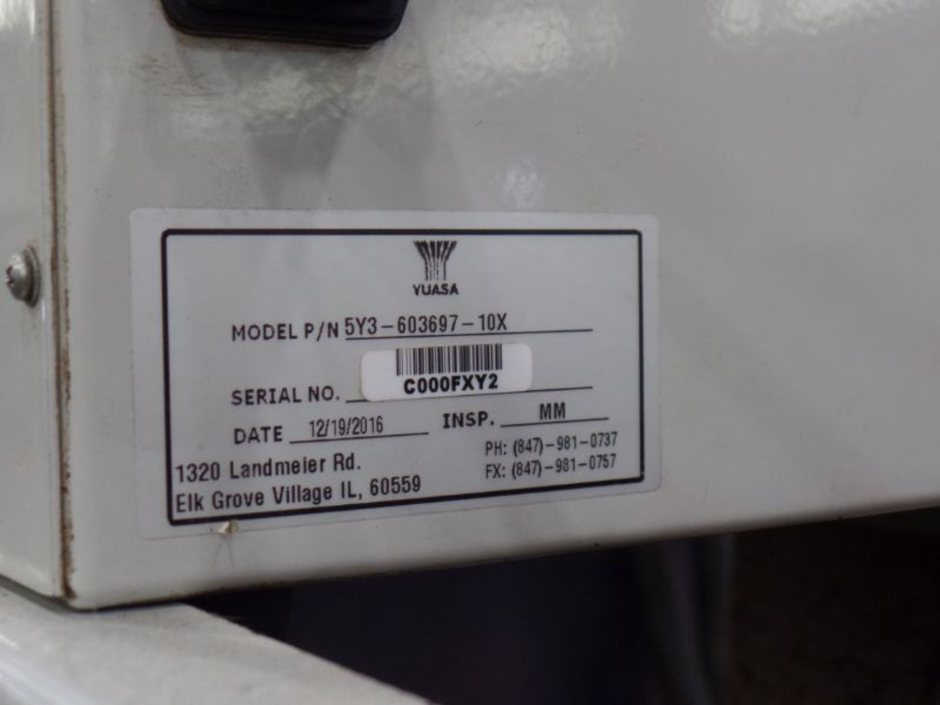 Yuasa 5Y3-603697-10X Rotary Table, s/n C000FXY2 - Image 5 of 5