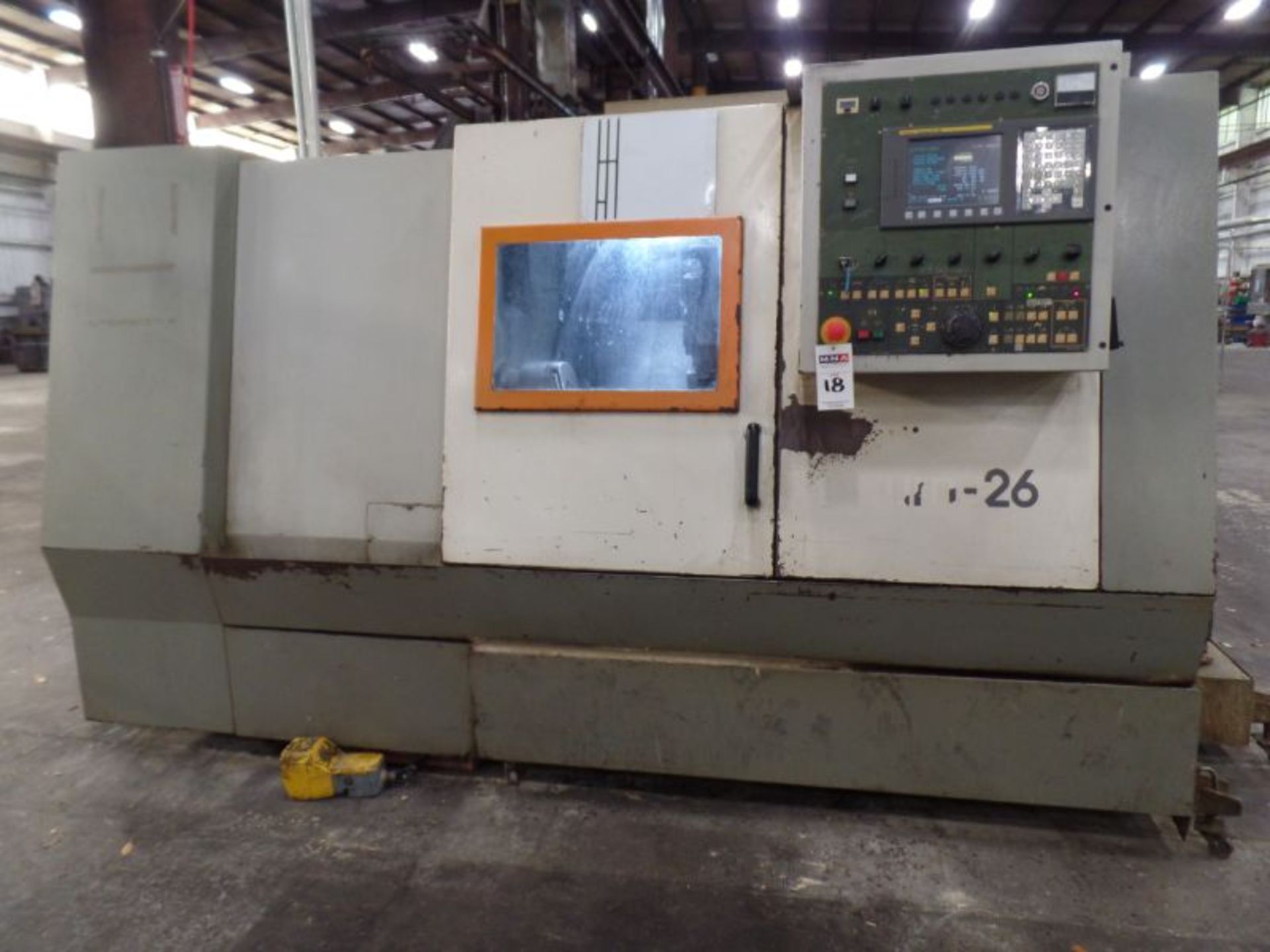 Fortune Vturn-26, Fanuc 0i-TC, 20.5” SW, 15” Max. Turn Dia. x 25.6” Centers, 3.4” Spindle Bore, 3500