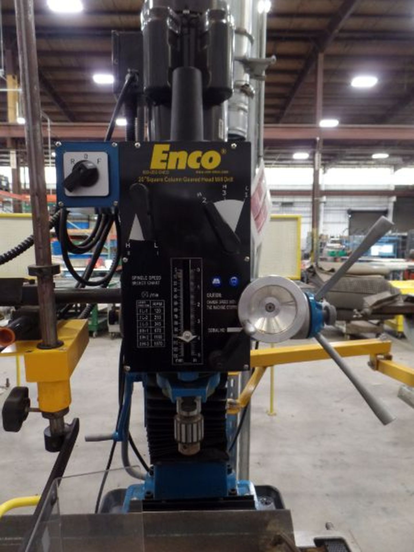 Enco 405-0593 20" Square Column Geared Head Mill, 9" x 31" Table, s/n 24041805057, New 2018 - Image 6 of 7