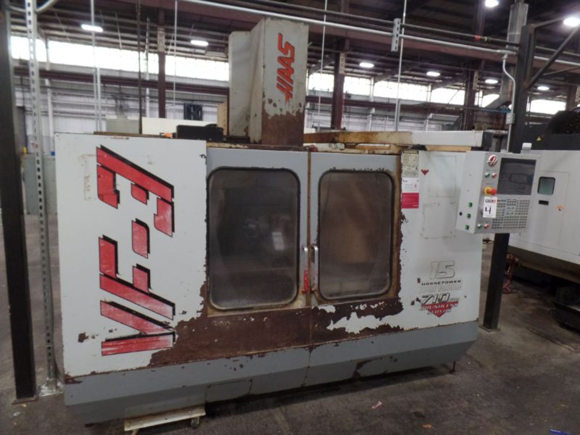 Haas VF-3, Retro’d control, 40”x 20”x 20” Travels, CT40, New 1997 *Indexer Sold Separate*