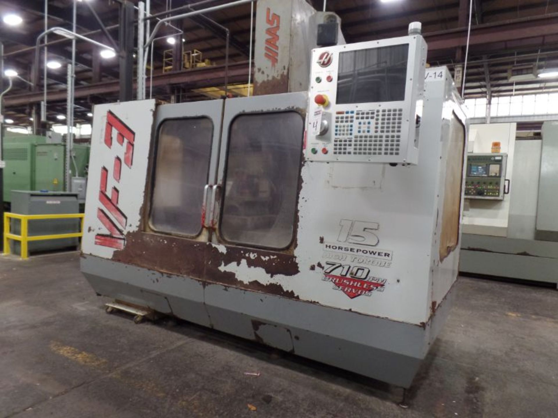 Haas VF-3, Retro’d control, 40”x 20”x 20” Travels, CT40, New 1997 *Indexer Sold Separate* - Image 3 of 9